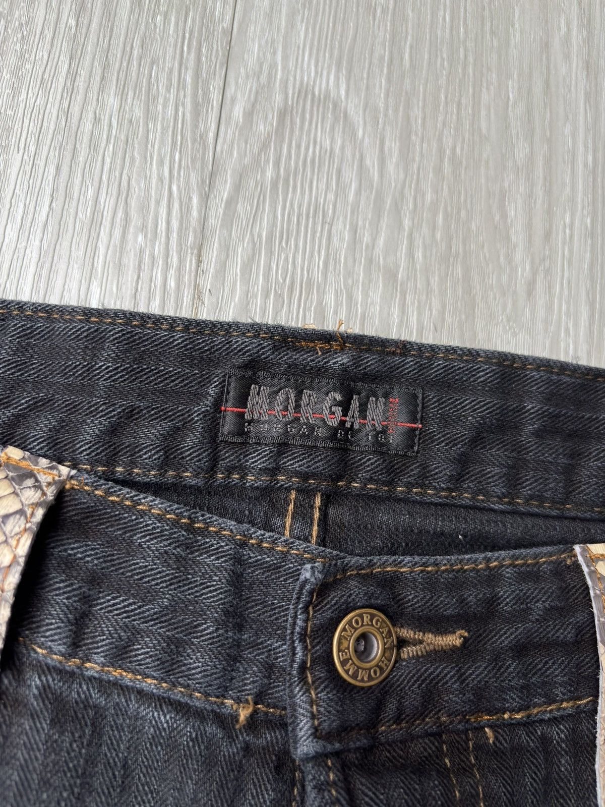 GOSTAR DE FUGA MORGAN HOMME (real) Phyton lace up flare jeans Size US 28 / EU 44 - 3 Thumbnail
