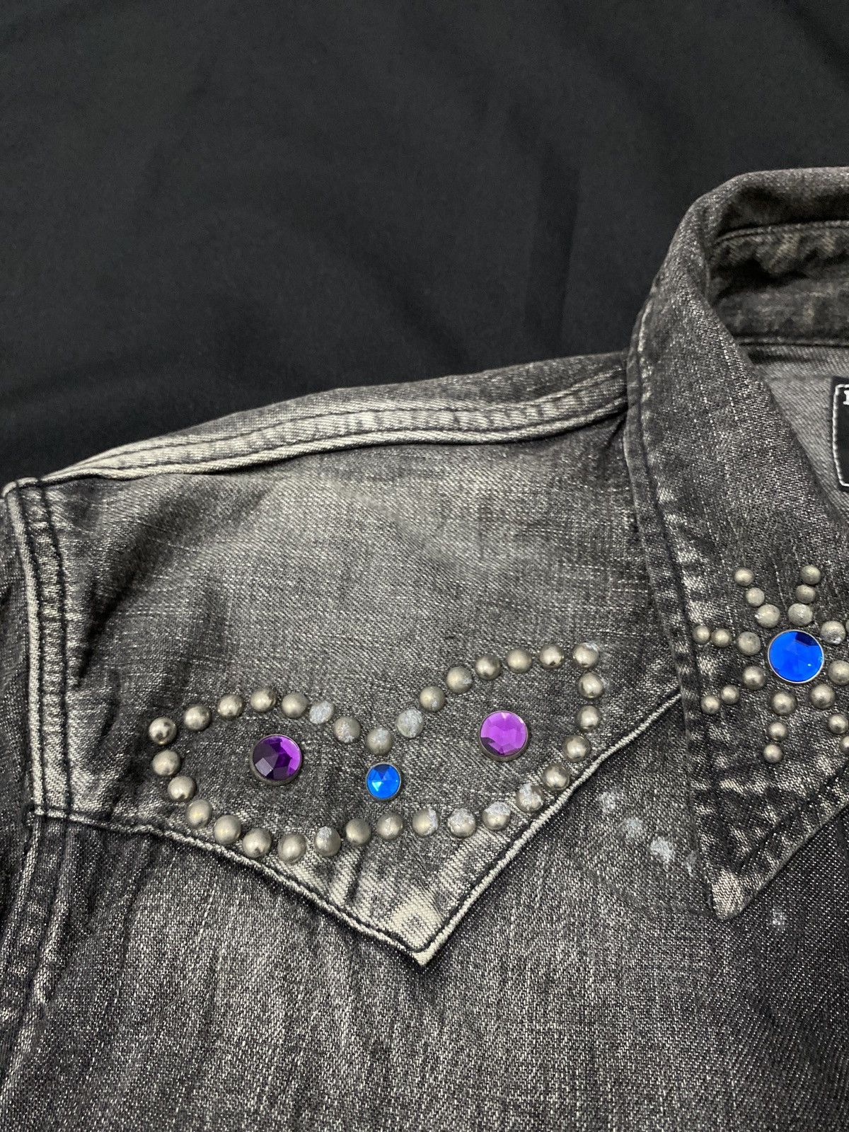 Number (N)ine Number Nine AW 07 Studed Jewel Western Denim Shirt Size US L / EU 52-54 / 3 - 4 Thumbnail