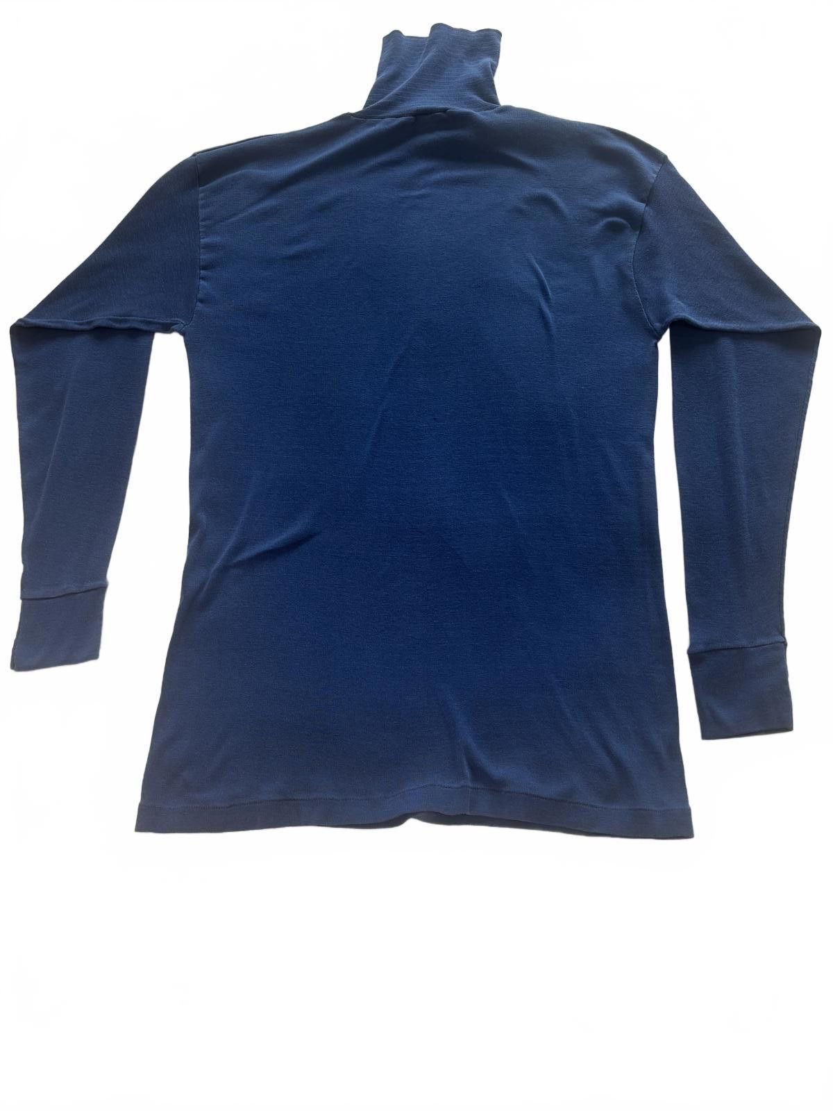 Hanes Vintage Permanent Press Turtle Neck Long Sleeve Shirt - Blue Size L / US 10 / IT 46 - 3 Thumbnail