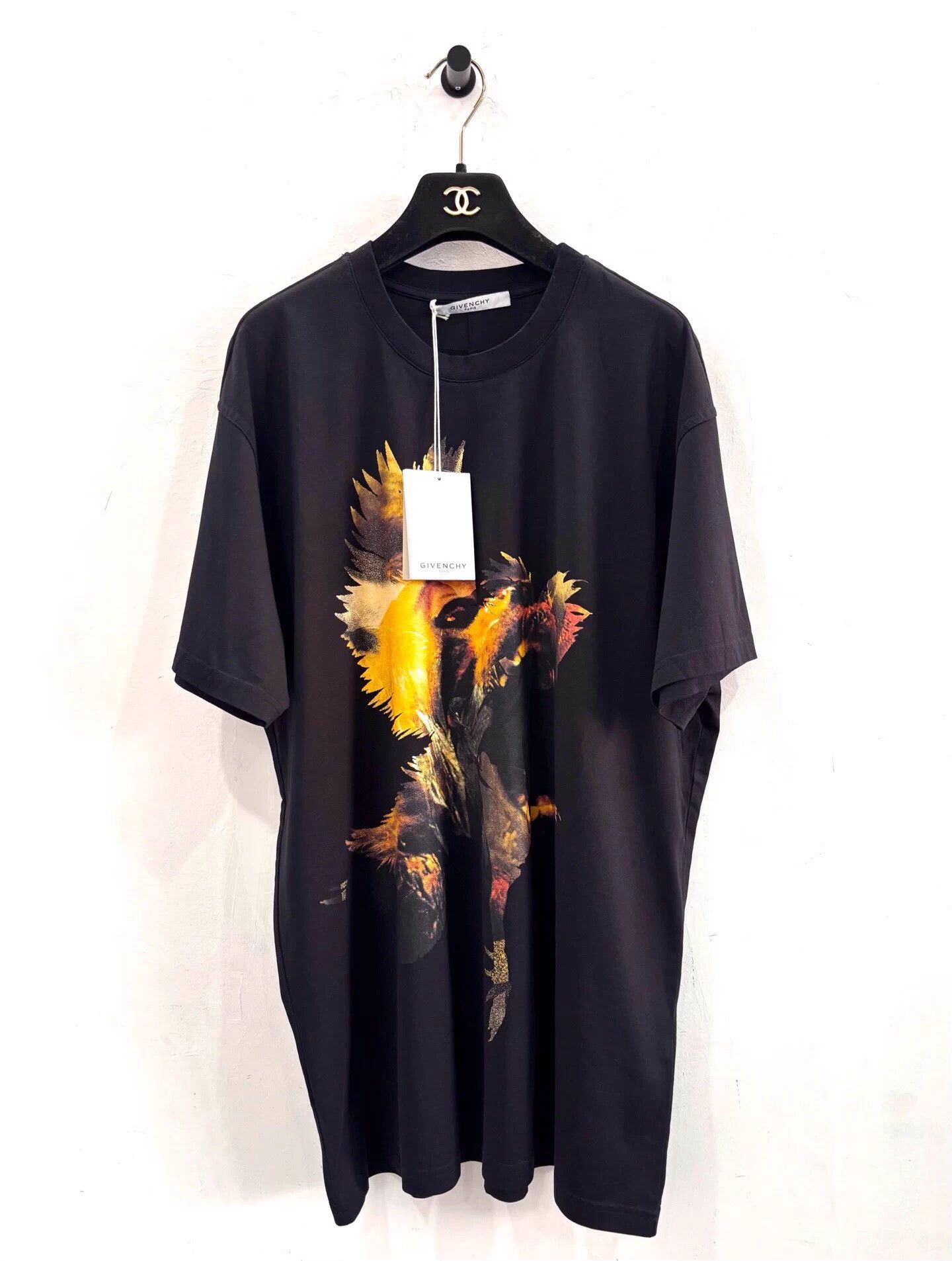 Givenchy Givenchy Colored Flying Chicken Logo men's black short tee S Size US S / EU 44-46 / 1 - 1 Thumbnail