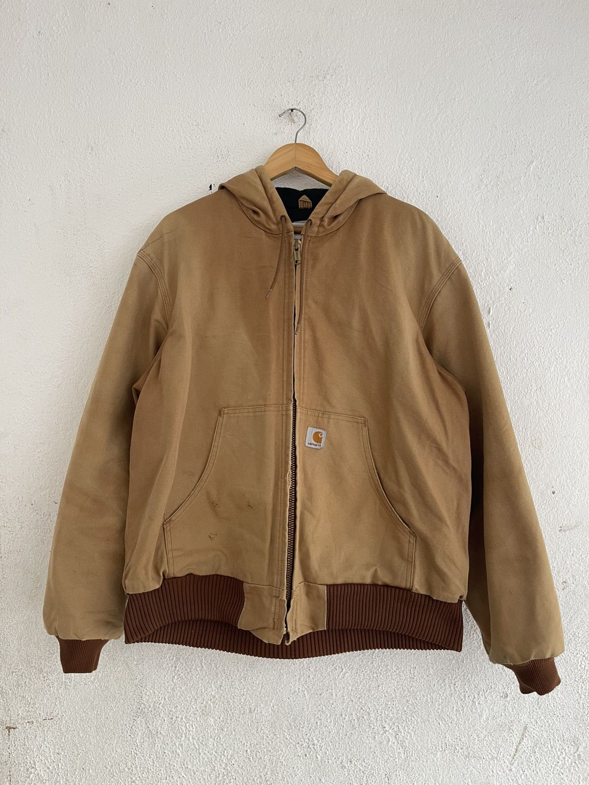 Carhartt Carhartt Active Jacket Hooded Brown Canvas Size US L / EU 52-54 / 3 - 3 Thumbnail