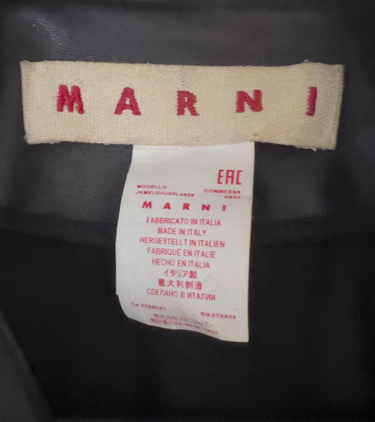 Marni Marni Leather Jacket, Ultra rare! Sz50 black calf leather Size US M / EU 48-50 / 2 - 3 Thumbnail