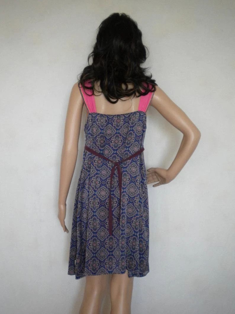 Odd Molly Vintage silk sundress sleeveless summer babydoll mini dress Size M / US 6-8 / IT 42-44 - 7 Thumbnail