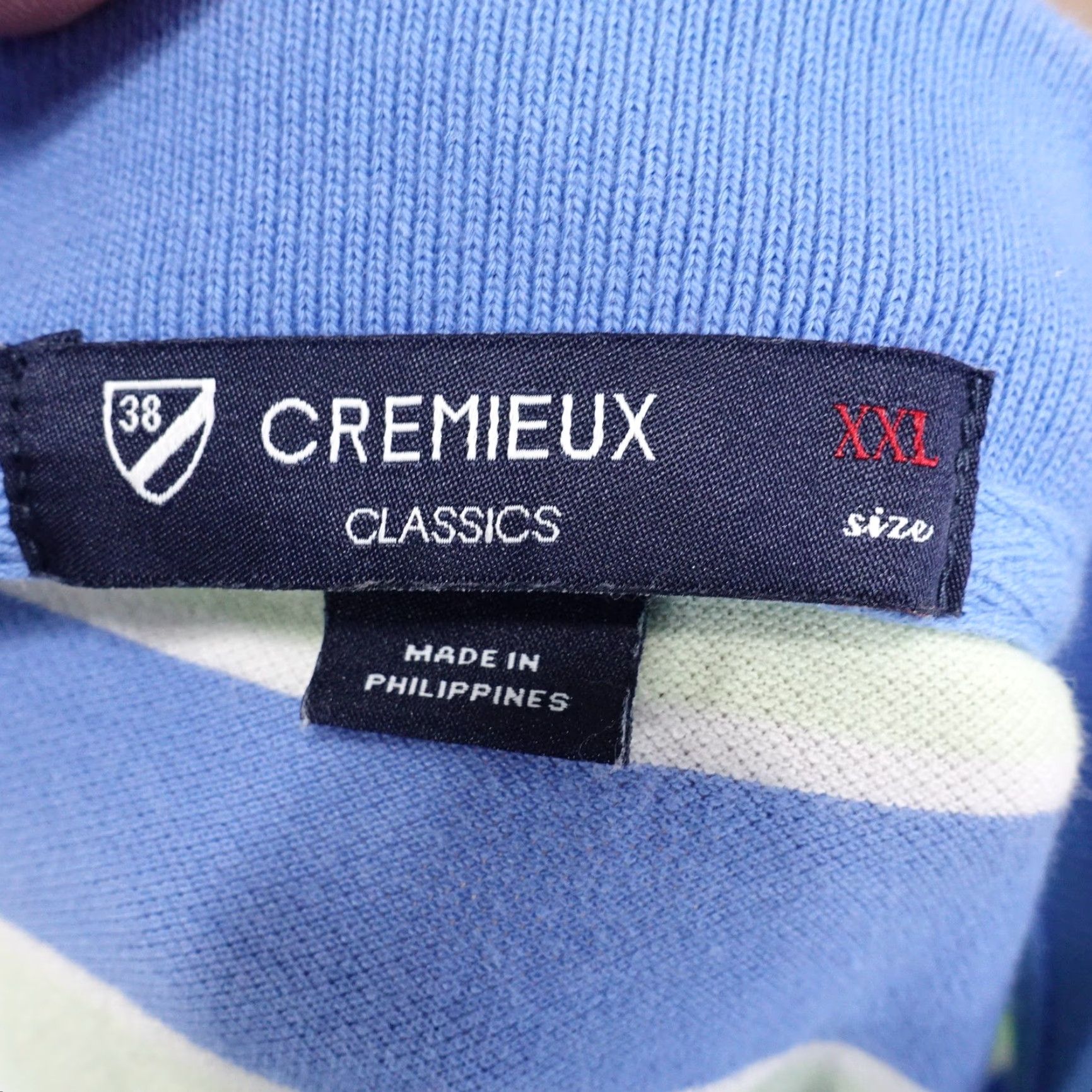 Cremieux Cremieux Polo Shirt Men 2XL Short Sleeve Casual Striped Blue Green Preppy Size US XXL / EU 58 / 5 - 6 Thumbnail