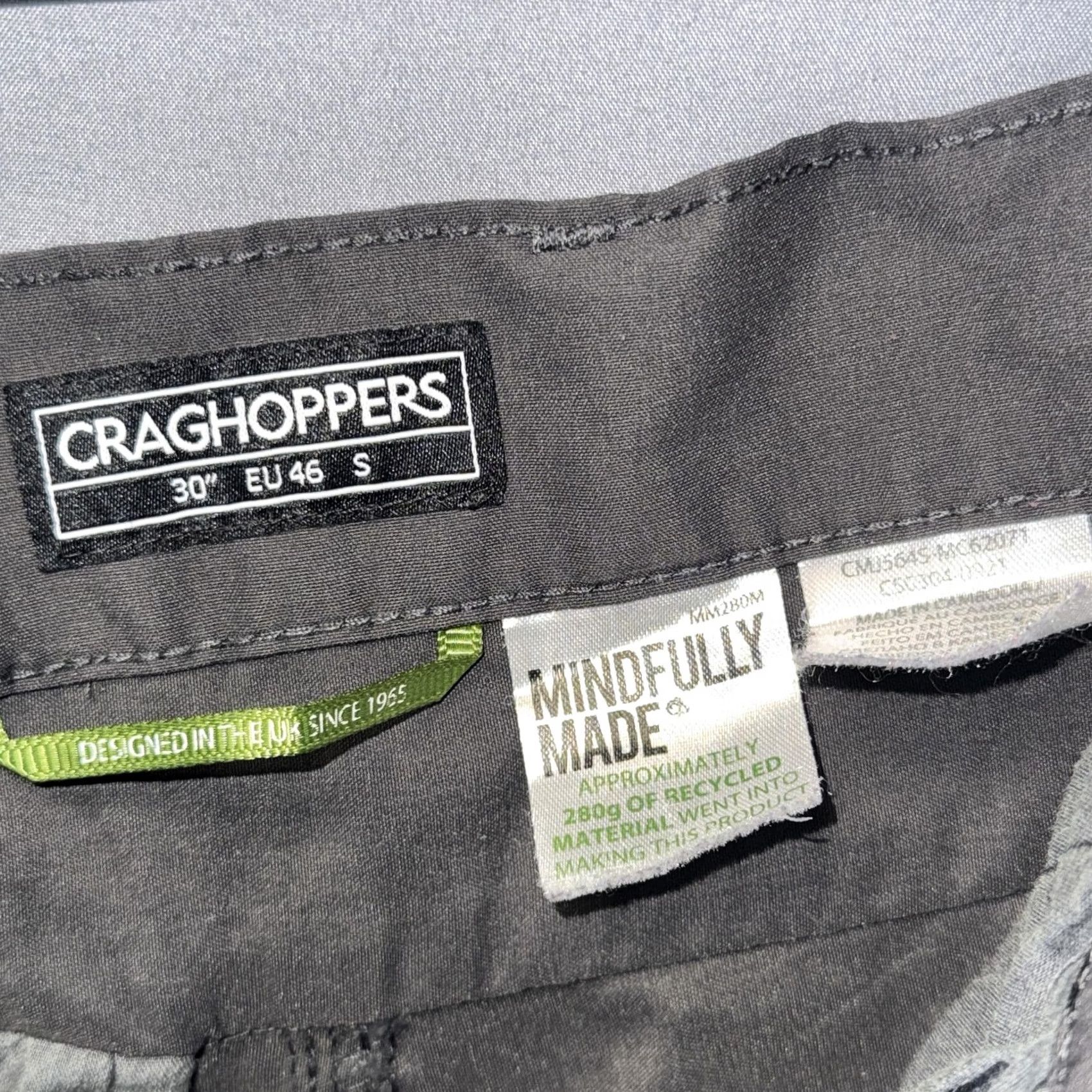 Vintage Craghoppers Pants Mens 30 Gray Hiking Zip Pocket Pockets Elastic Waist Travel Outdoor / Mindfully Made Size US 30 / EU 46 - 7 Thumbnail
