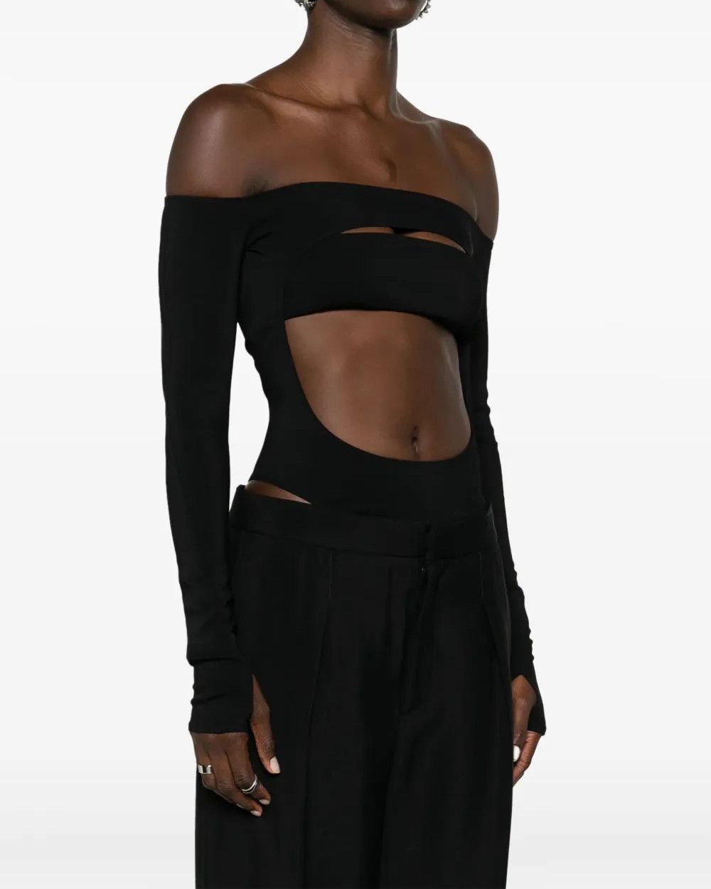 H&M × Mugler H&M x Mugler Women’s Off Shoulder Bodysuit Size XXL / US 16-18 / IT 52-54 - 2 Thumbnail