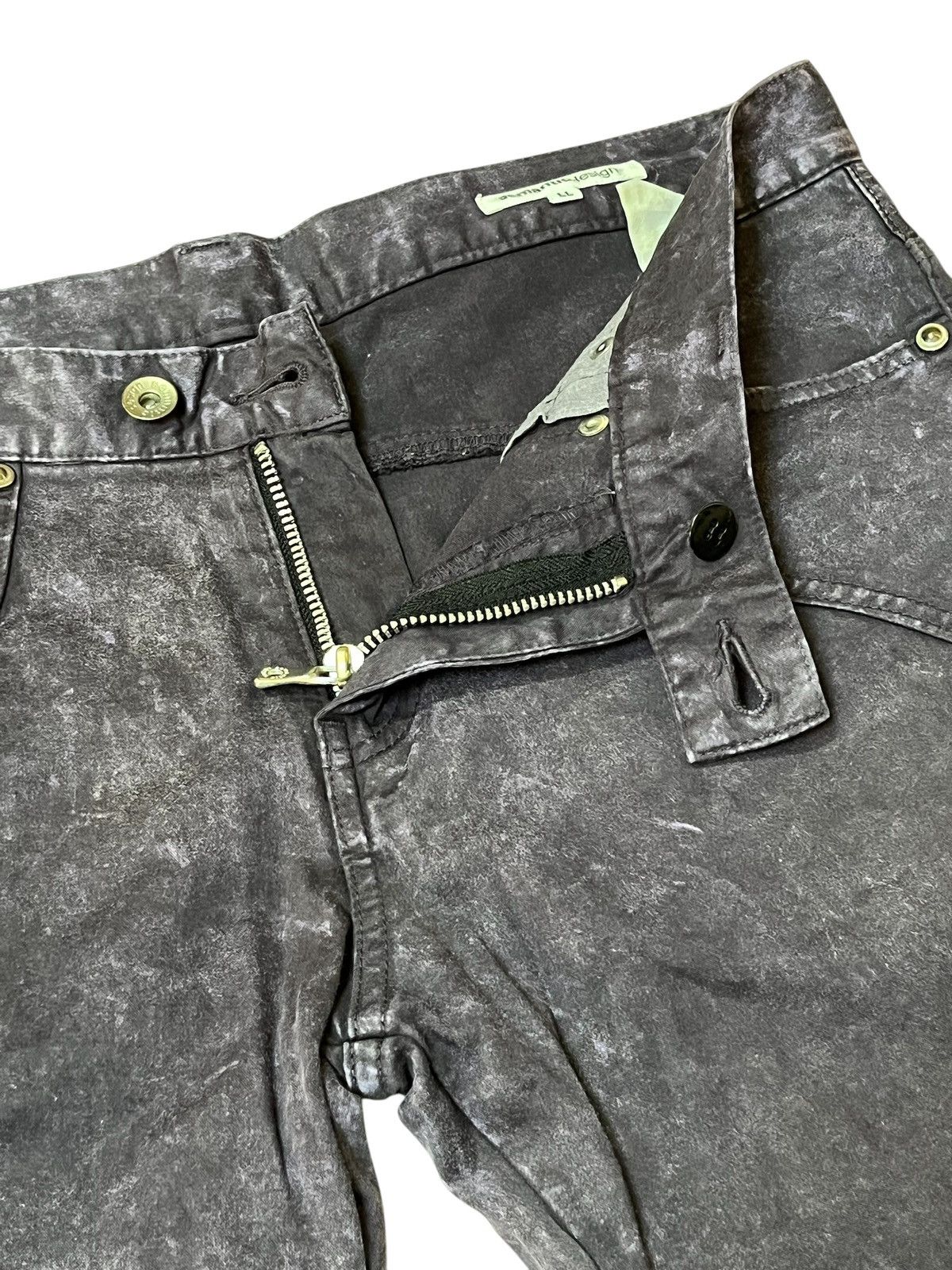 Tornado Mart FLARED🔥SICK VINTAGE SEMANTIC DESIGN TYE DYE FLARE JEANS Size US 34 / EU 50 - 9 Thumbnail