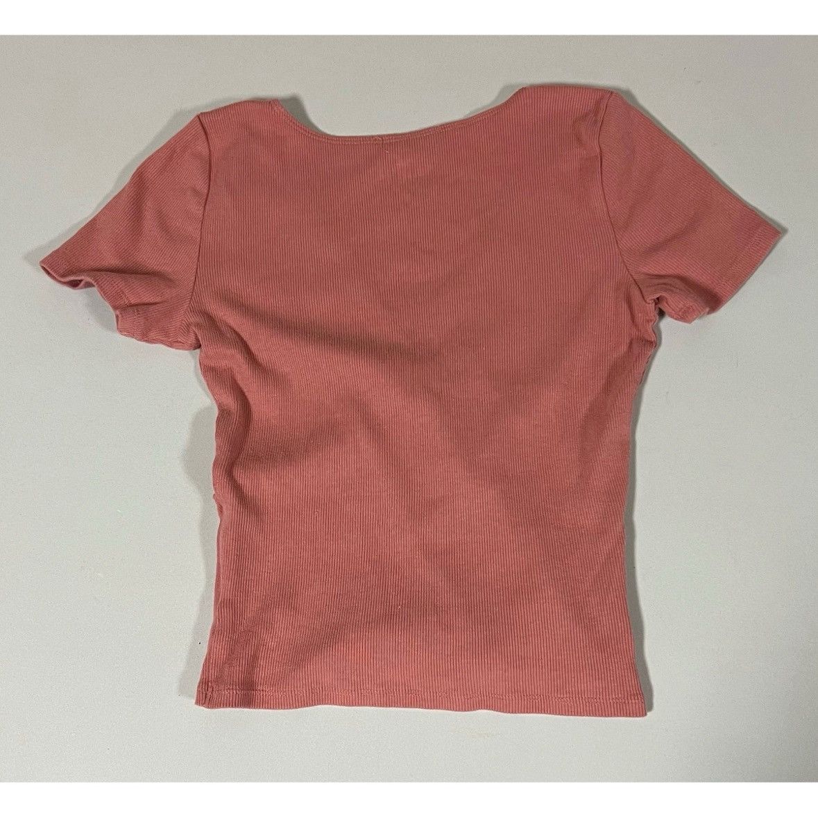 Hollister Hollister Pink Mauve Ribbed Wrap Shirt Top Blouse Size S 🎀✨ Size S / US 4 / IT 40 - 4 Thumbnail