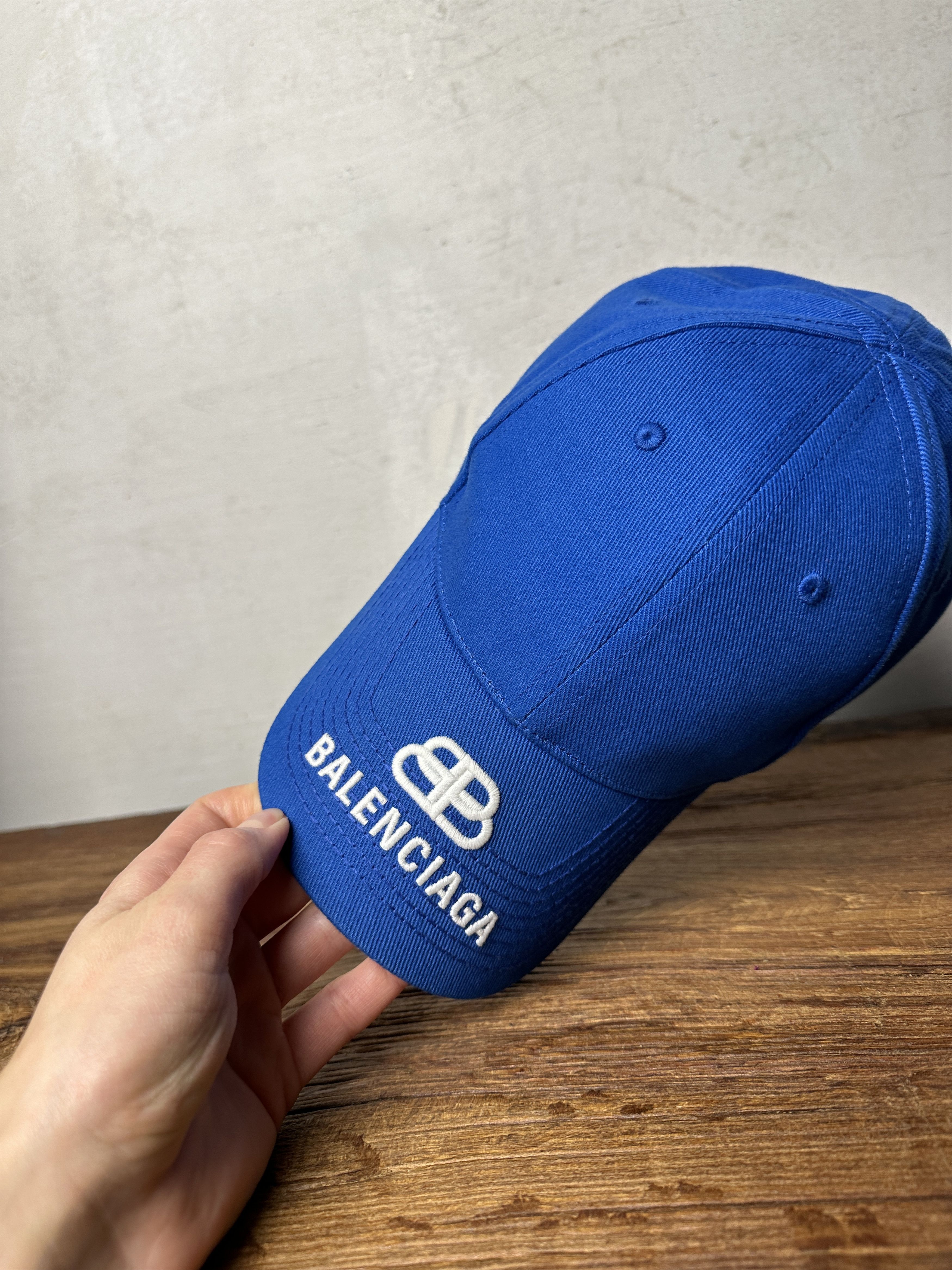 Balenciaga Balenciaga Embroidered Blue Logo Cap Size ONE SIZE - 7 Thumbnail