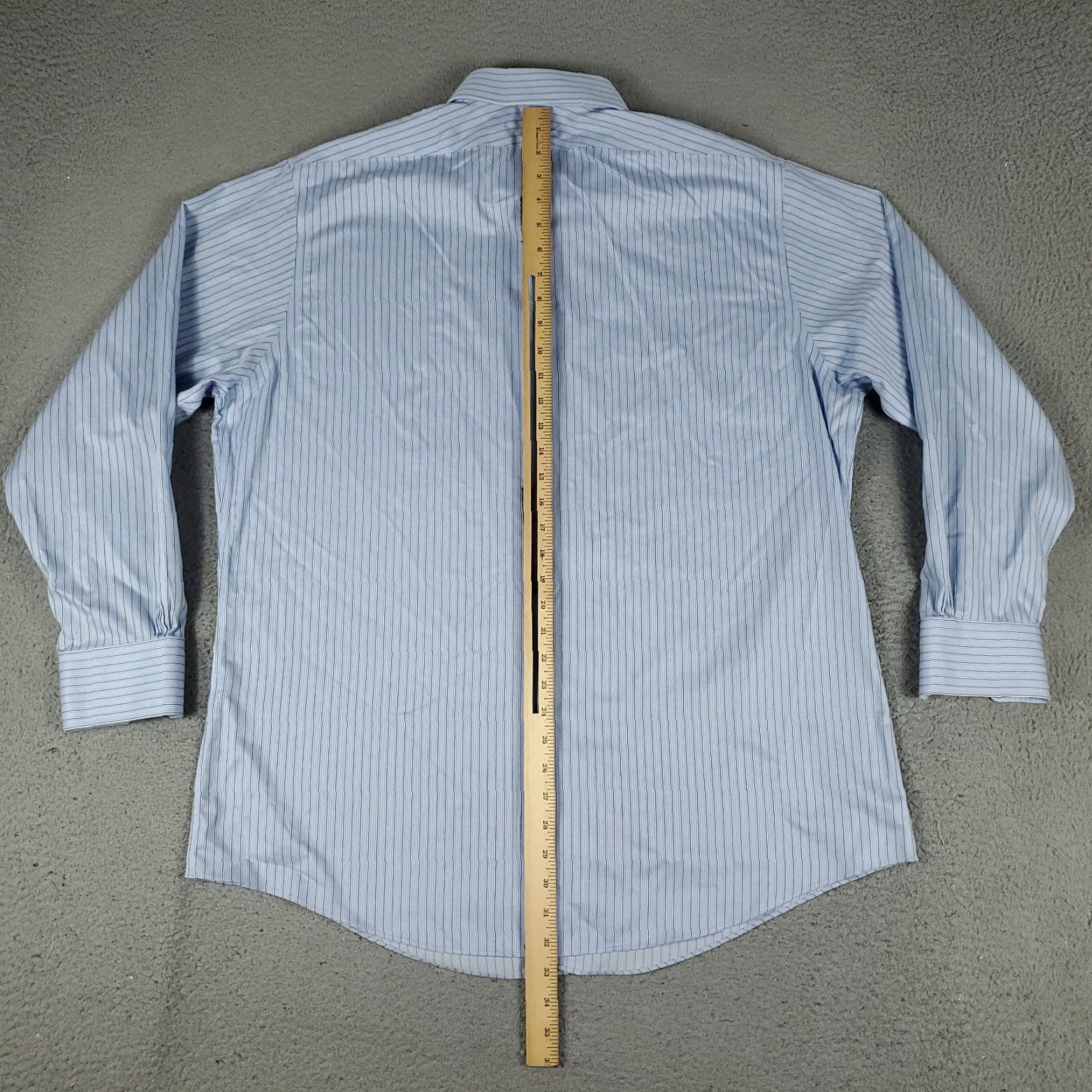 Brooks Brothers VINTAGE Brooks Brothers Dress Shirt Men 17.5 Blue Striped Long Sleeve Business Casual Formal Size 46R - 6 Thumbnail
