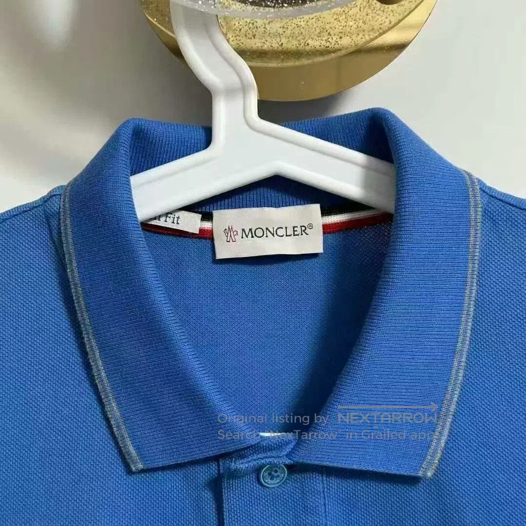 Moncler moncler long sleeve polo shirt in blue. Size US M / EU 48-50 / 2 - 3 Thumbnail