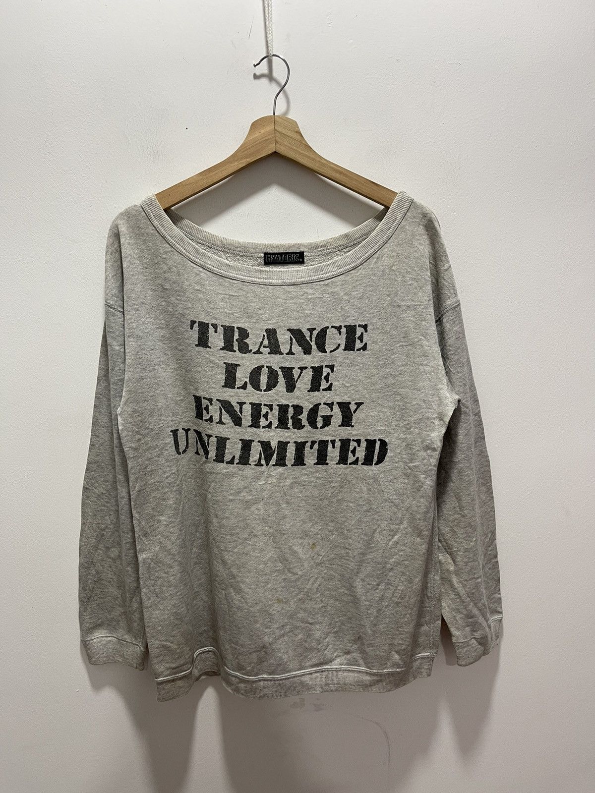 hysteric glamour “trance love energy unlimited” sweatshirt