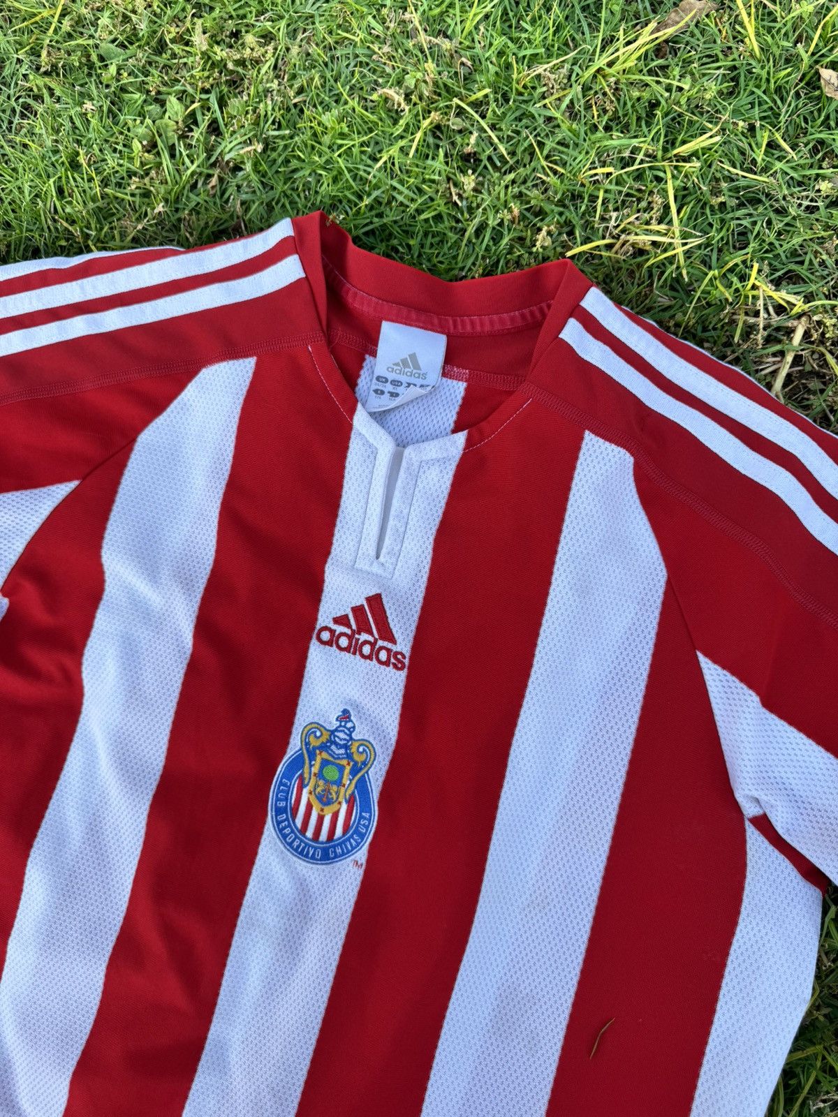Adidas VTG Chivas Guadalajara Soccer Jersey 2005 Adidas Stripes MLS Size US XL / EU 56 / 4 - 5 Thumbnail