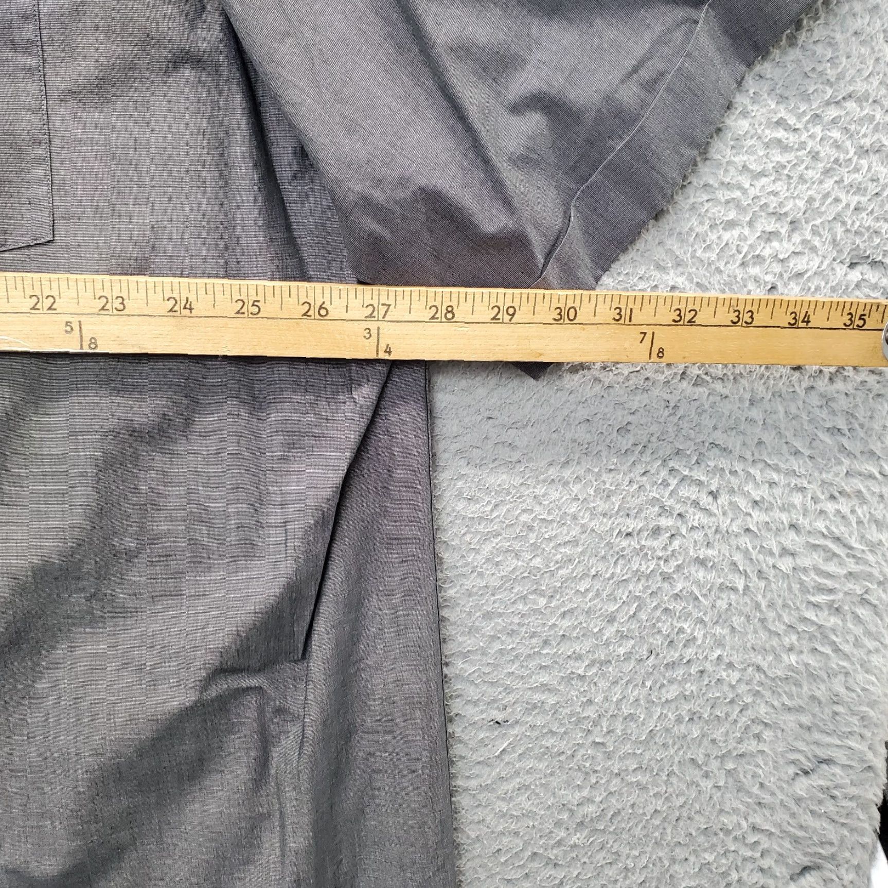 Vintage Synrgy Mens Shirt 2XL Gray Short Sleeve Button-Up Pocket Chest 27.75 Length 33.75 NWT Midweight Casual Size US XXL / EU 58 / 5 - 4 Thumbnail