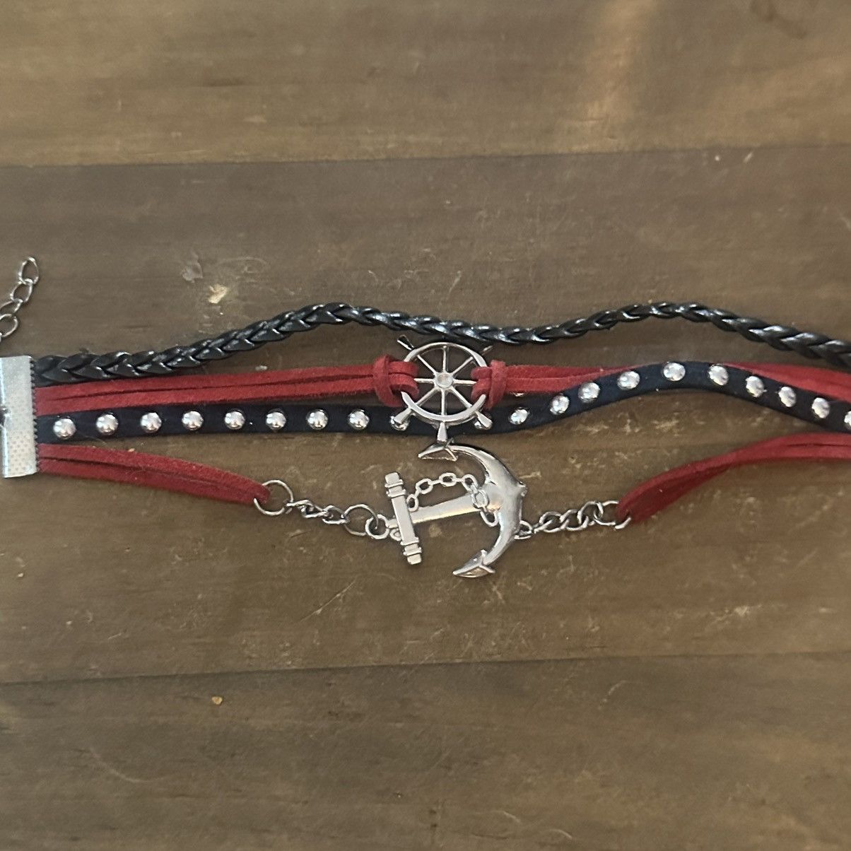 Other Nautical theme multi strand leather bracelet Size ONE SIZE - 6 Thumbnail