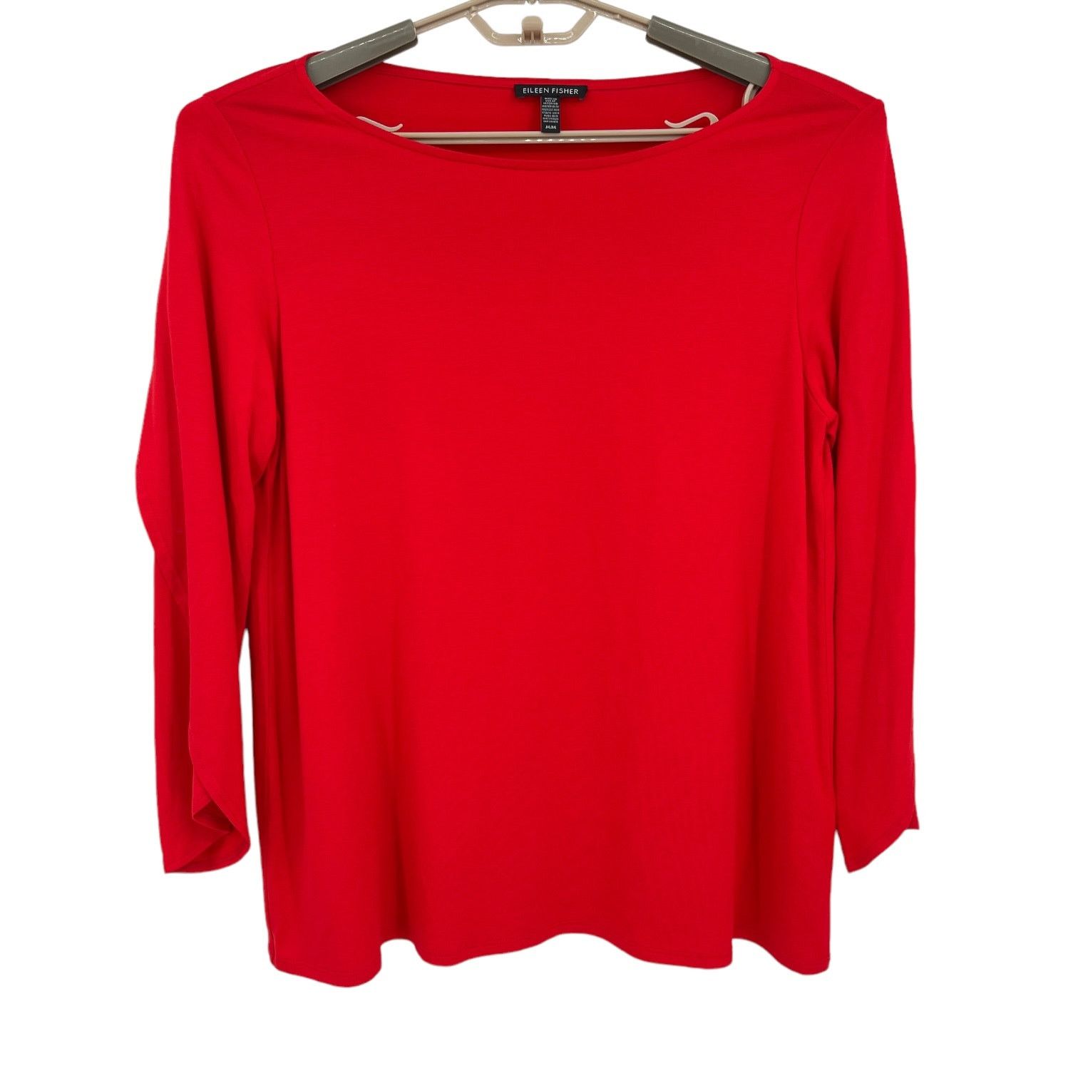 Eileen Fisher Eileen Fisher Long Flutter Sleeves Shirt Red Medium Size M / US 6-8 / IT 42-44 - 1 Thumbnail