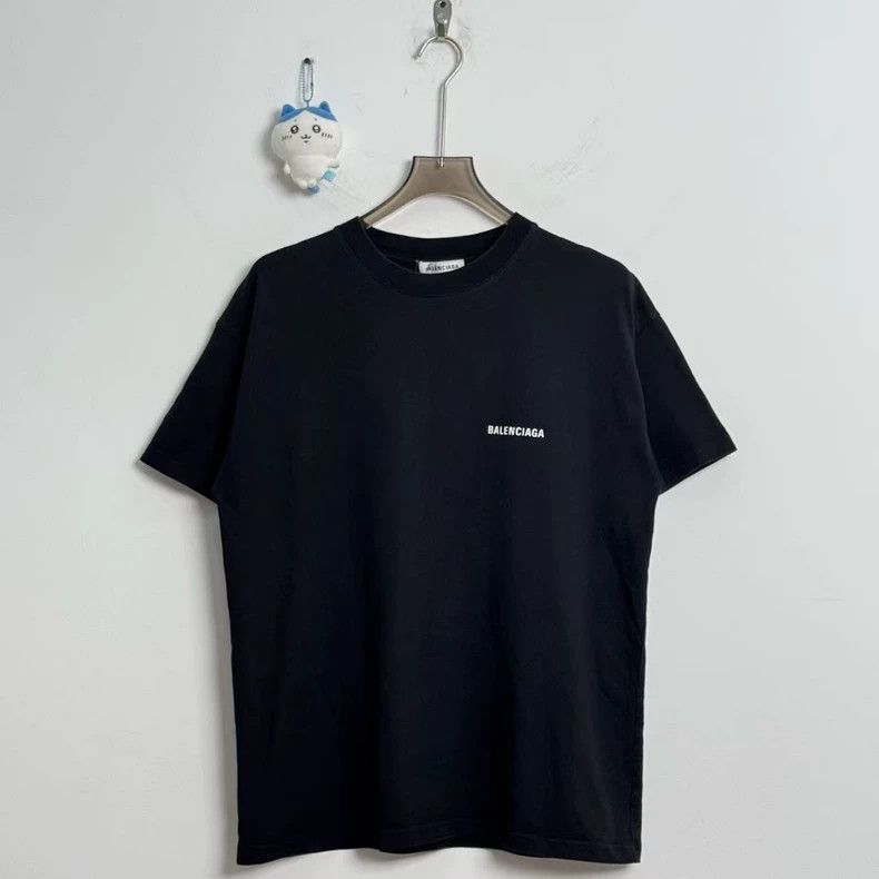 Balenciaga Balenciaga Black Logo Short Sleeve Tee - dmc Size US M / EU 48-50 / 2 - 1 Thumbnail