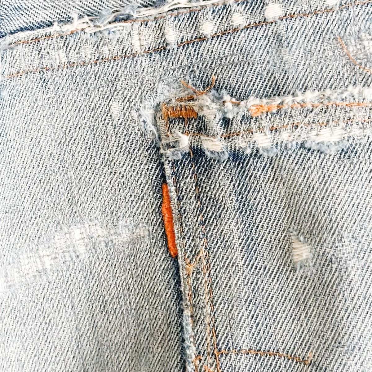 Levi's Vintage Levis THRASHED 646 Repair Flared Denim Size US 31 - 6 Thumbnail