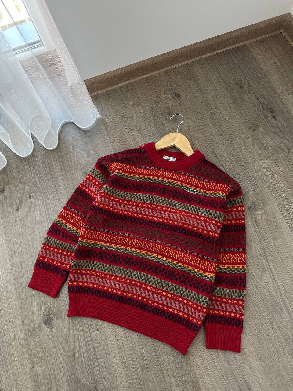 Lacoste × Vintage Vintage Lacoste Red Wool Sweater Size US XS / EU 42 / 0 - 5 Thumbnail
