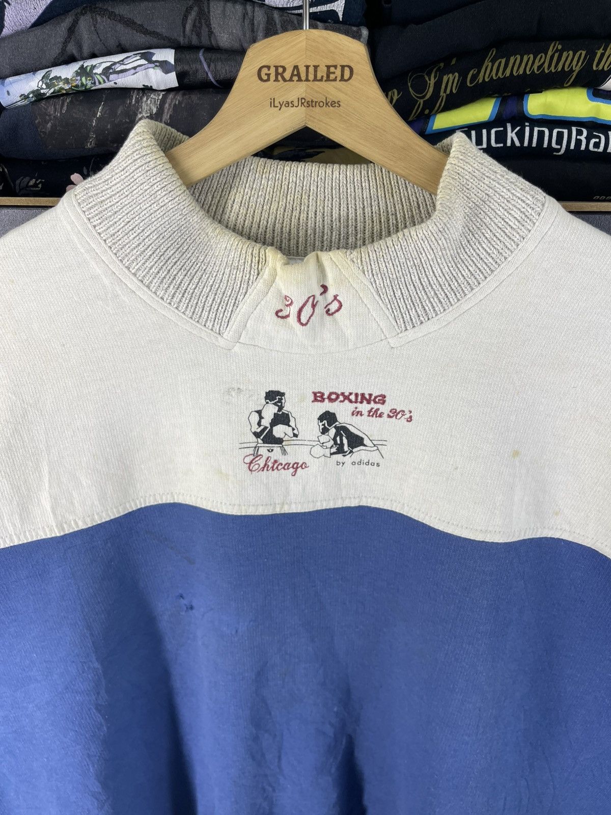 Adidas Vintage Adidas Boxing in the 30's Chicago Adidas Sweatshirt Size US L / EU 52-54 / 3 - 7 Thumbnail