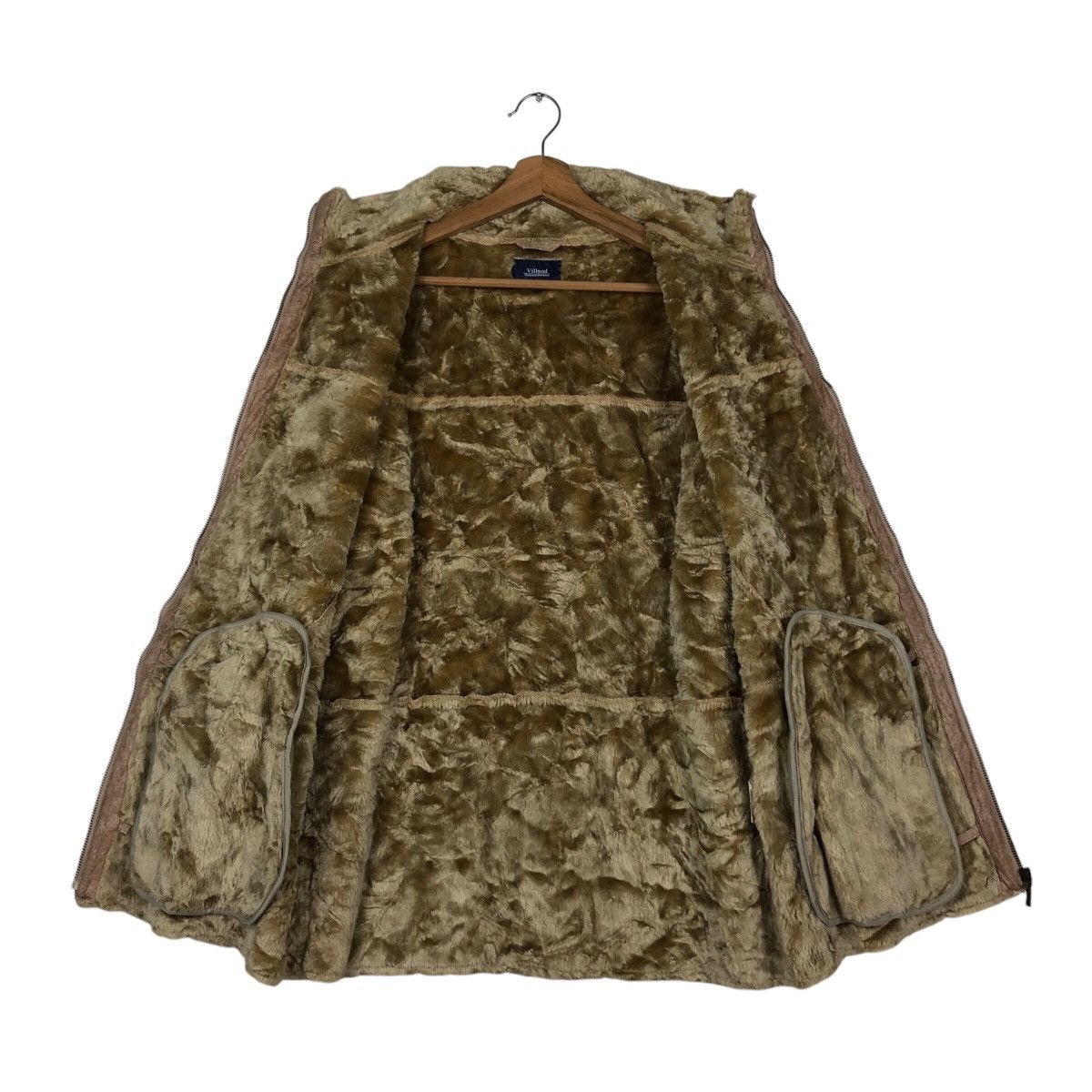 Japanese Brand 📌Vintage Leather Jacket Villand Mink Fur Shearling Blanket Size US L / EU 52-54 / 3 - 14 Thumbnail