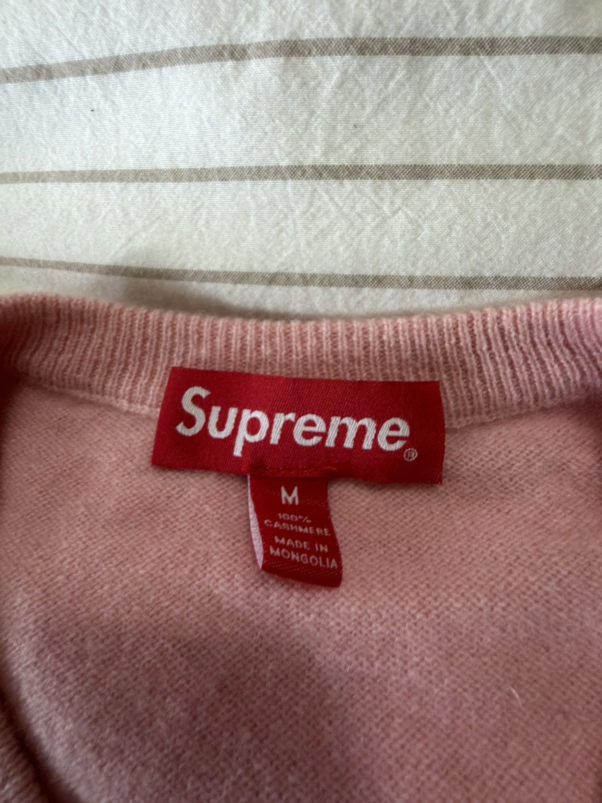 Supreme Supreme Cashmere Sweater Pink Size US M / EU 48-50 / 2 - 3 Thumbnail