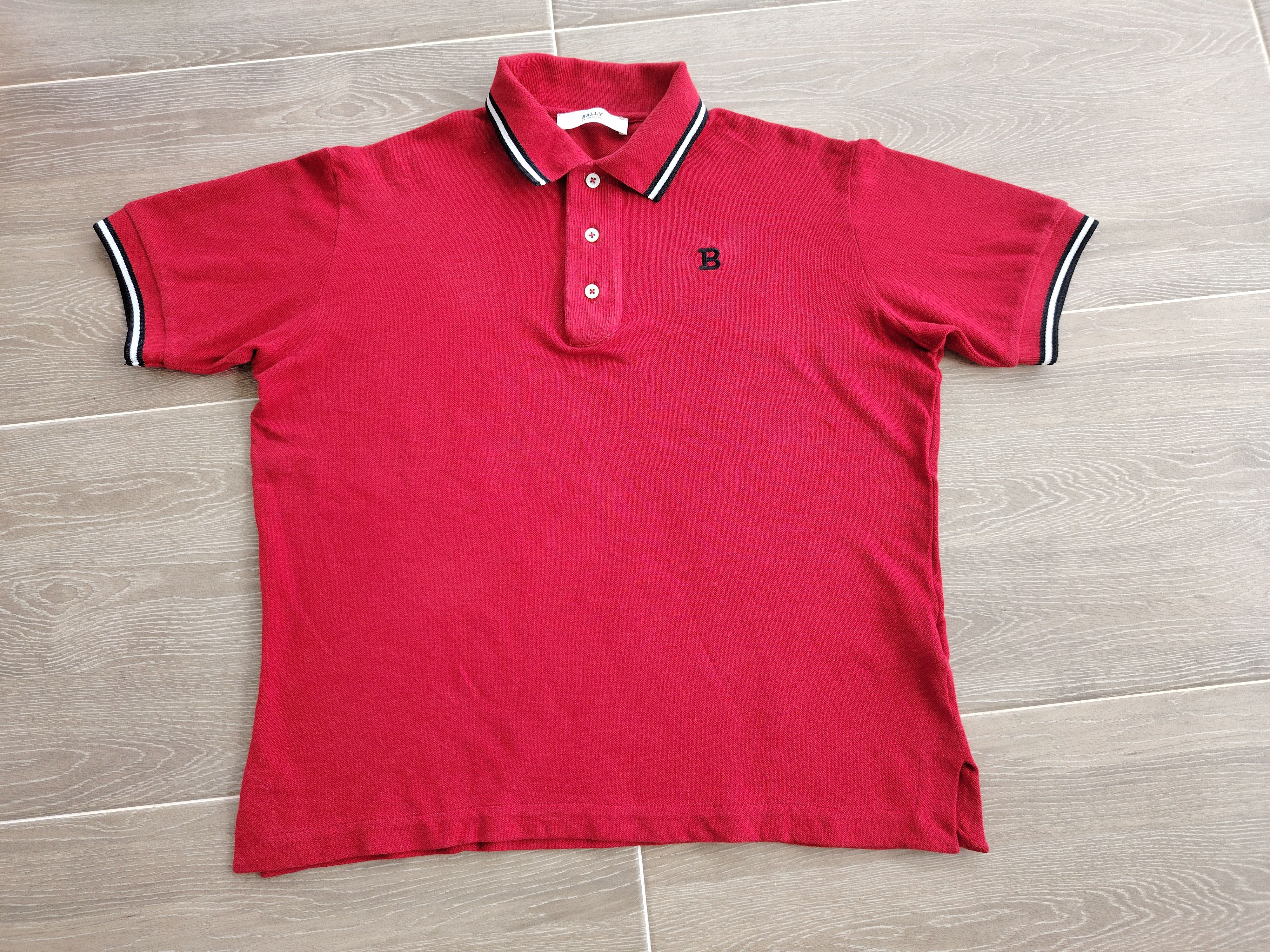 Bally Bally Italy Red Polo T Shirt Size US M / EU 48-50 / 2 - 2 Thumbnail