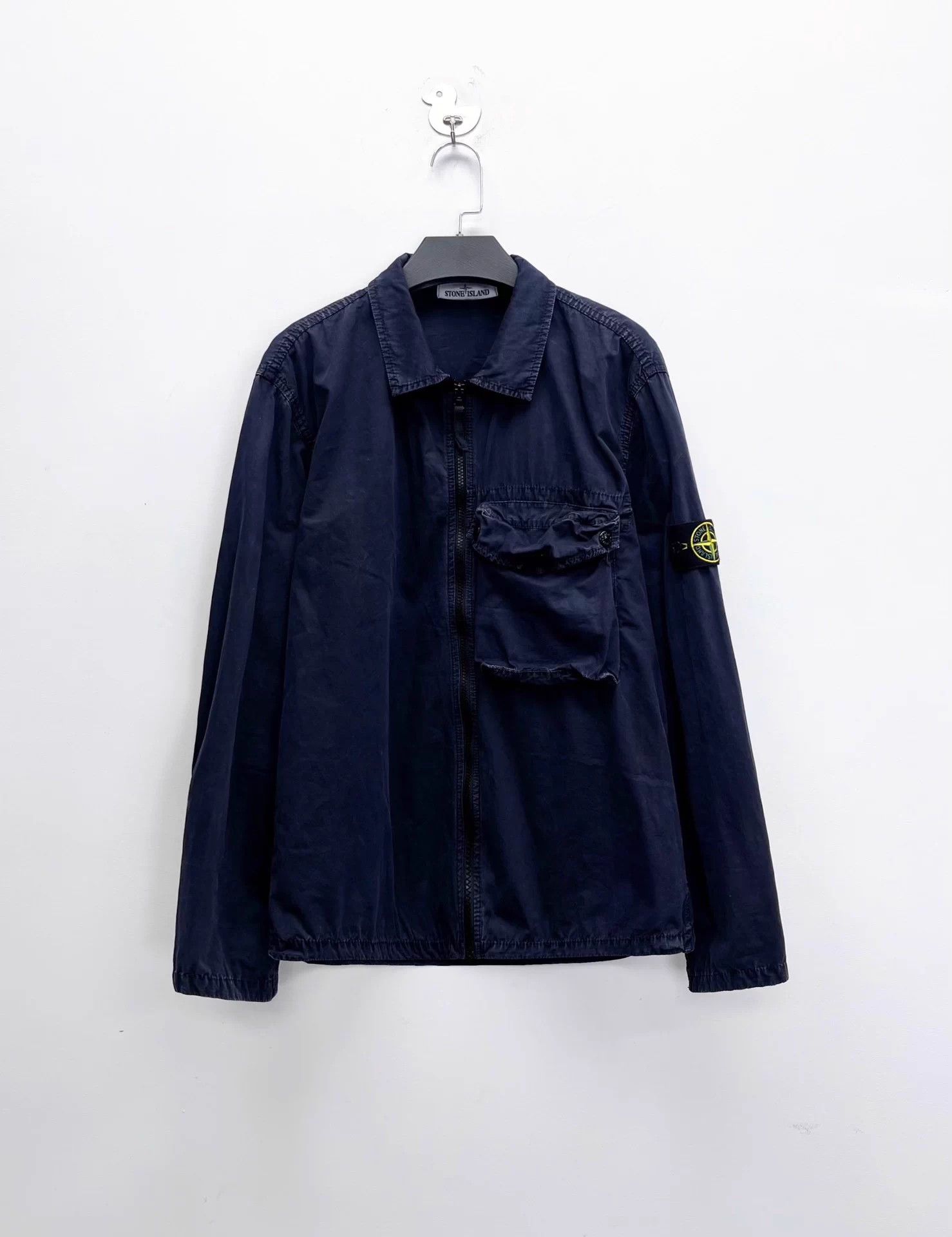 Stone Island Stone Island Navy Washed Embroidered Arm Patch L Jacket Size US L / EU 52-54 / 3 - 1 Thumbnail