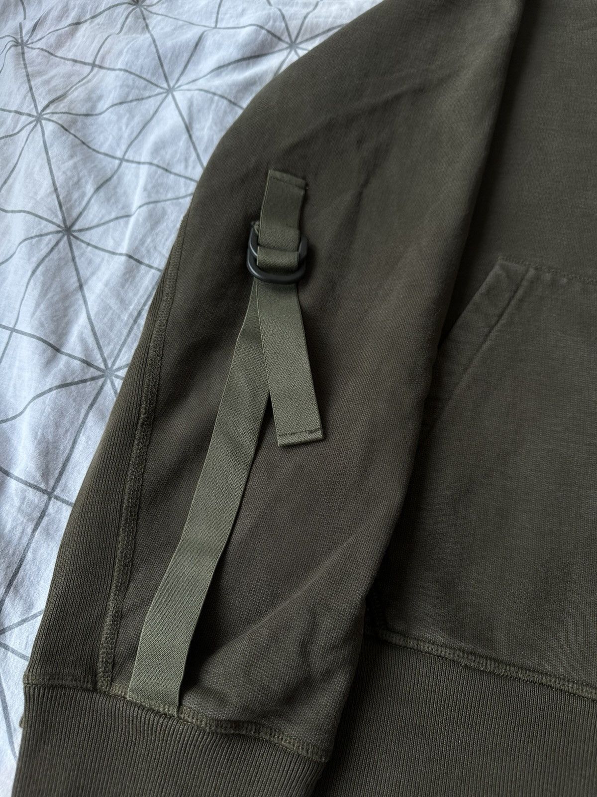 Helmut Lang Helmut Lang Khaki Logo Stripes Hoodie Size US XL / EU 56 / 4 - 5 Thumbnail