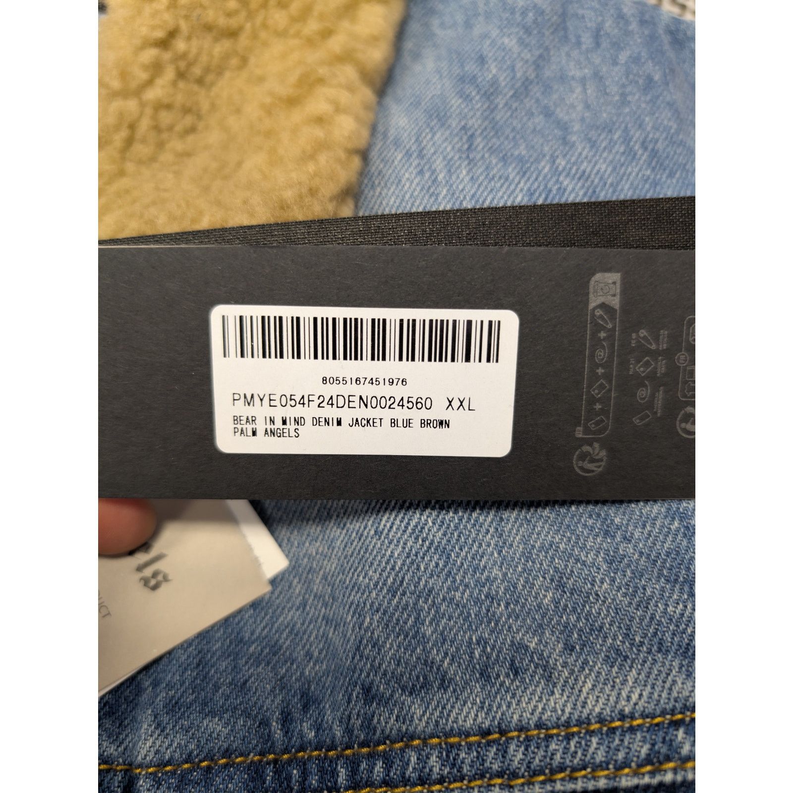 Palm Angels o1rshd1 Bear in Mind Denim Jacket in Blue / Brown Size US XXL / EU 58 / 5 - 22 Thumbnail