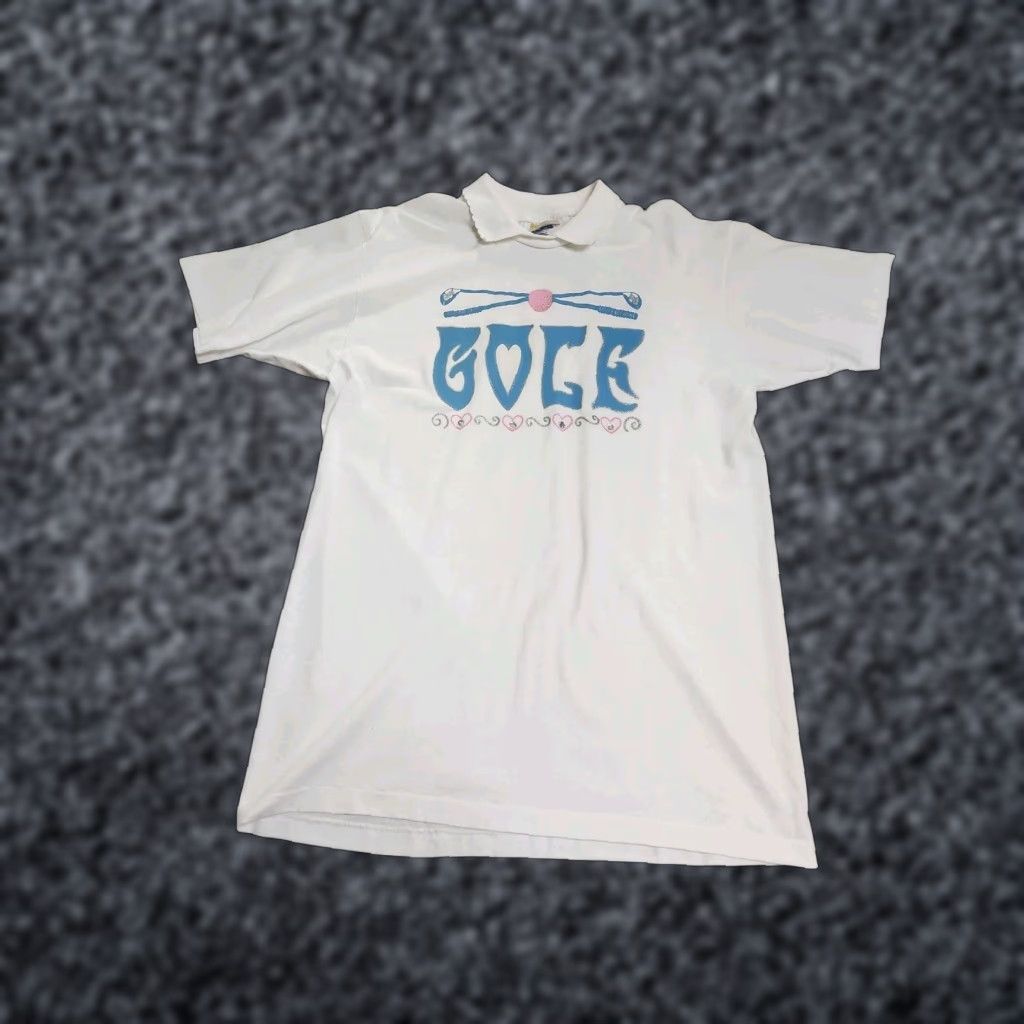 Vintage VINTAGE Tee Totes USA Collared T Shirt - White - Unisex Adults - Size L - 80s Grandma Stitch Tee - Short Sleeve - Cotton Blend Size US L / EU 52-54 / 3 - 1 Thumbnail