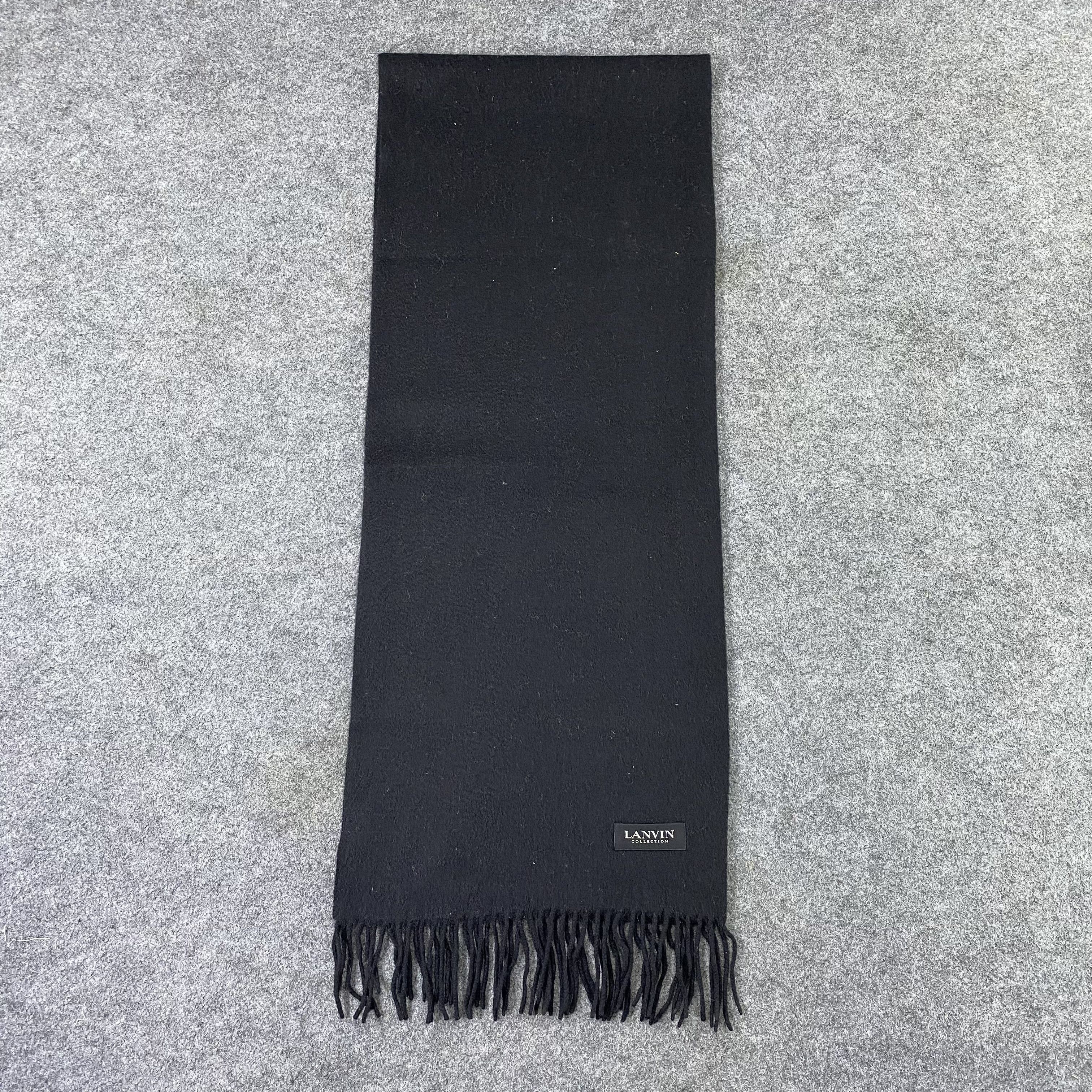 Lanvin Lanvin Black Scarf / Muffler / Neckwear T1162 Size ONE SIZE - 2 Thumbnail