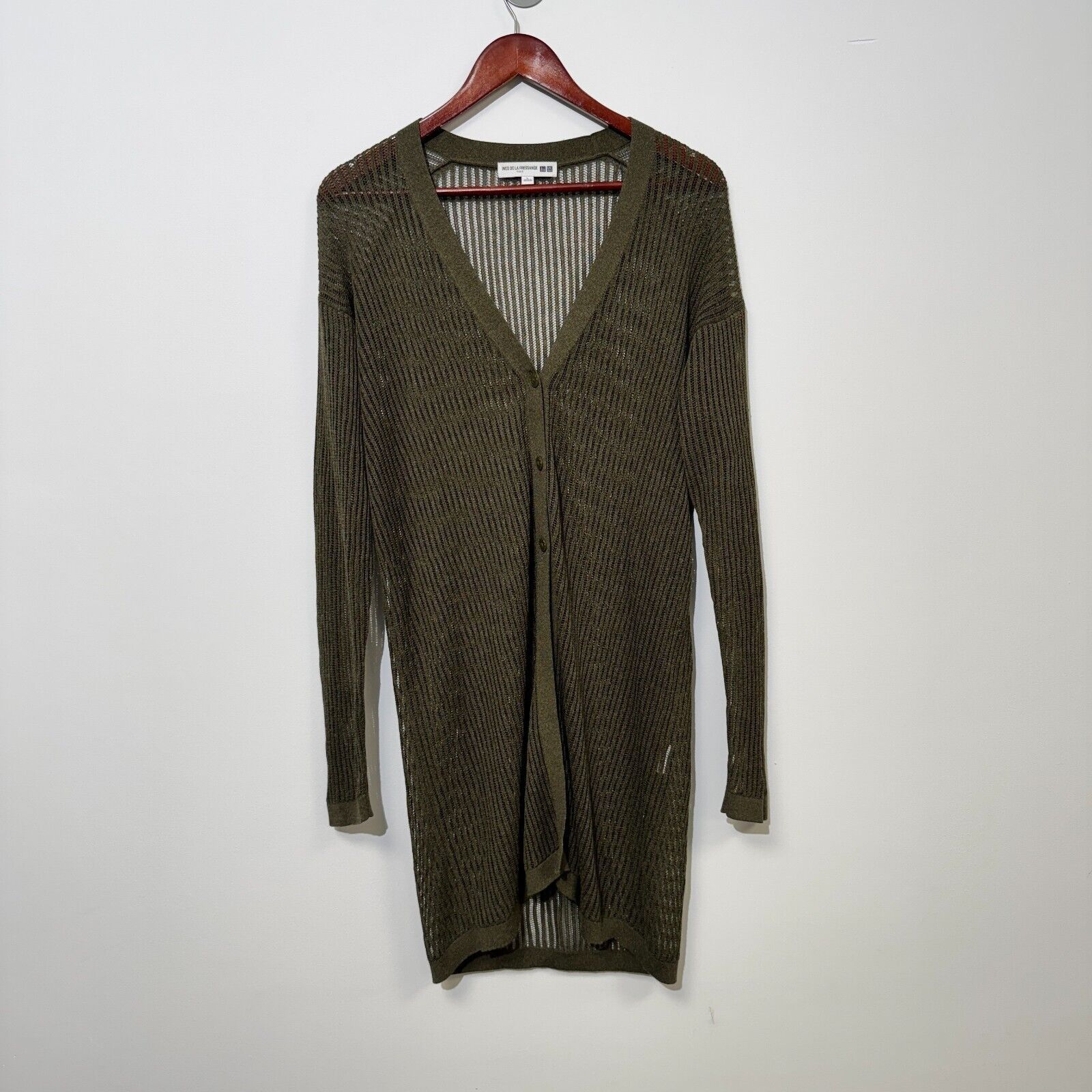 Vintage Vintage Ines De La Fressange Green Viscose Cardigan Size L Size US L / EU 52-54 / 3 - 1 Thumbnail