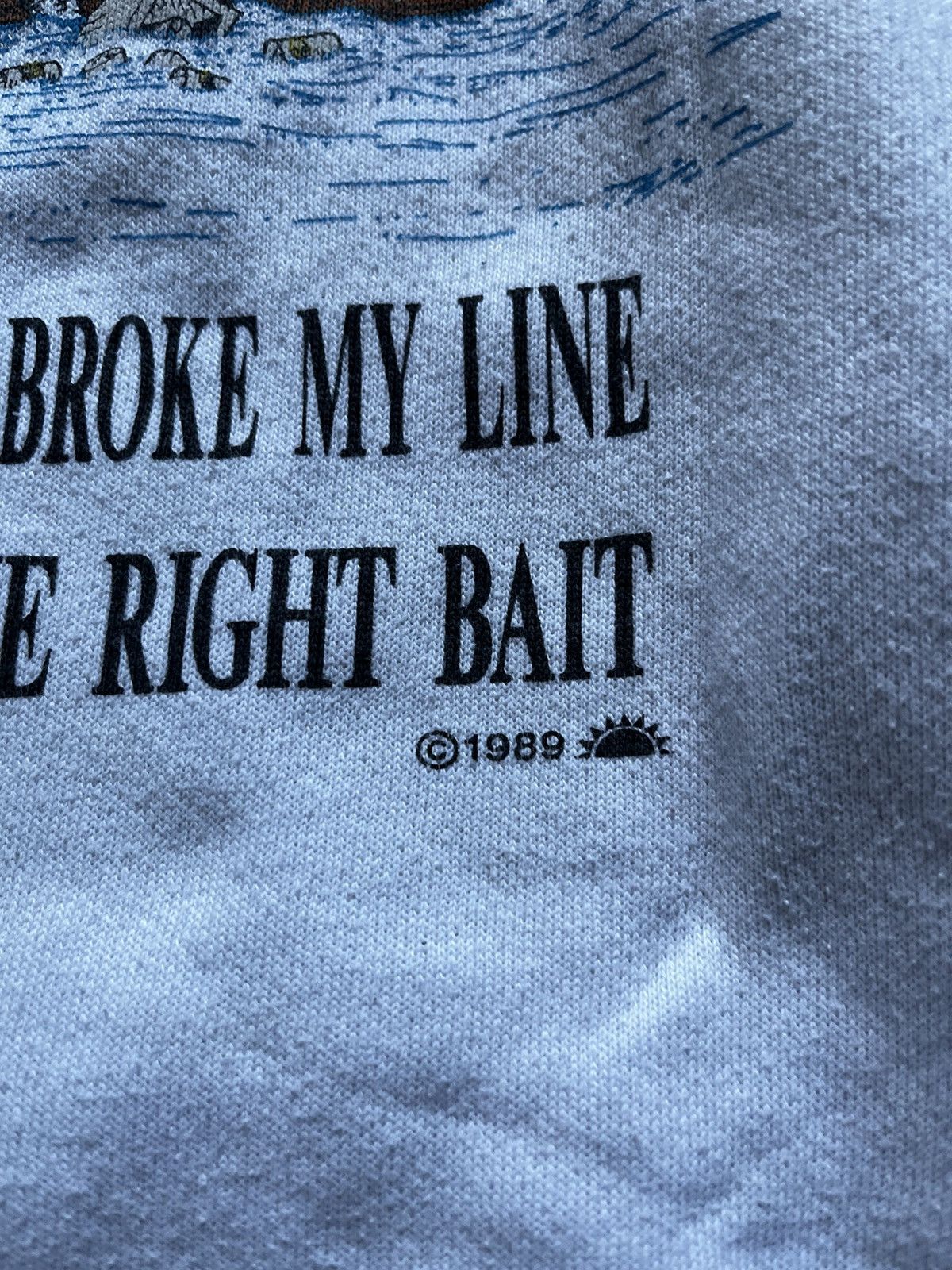 Vintage Vintage 1989 Fisherman’s Excuse Shirt White Sweatshirt Humor Size US L / EU 52-54 / 3 - 3 Thumbnail