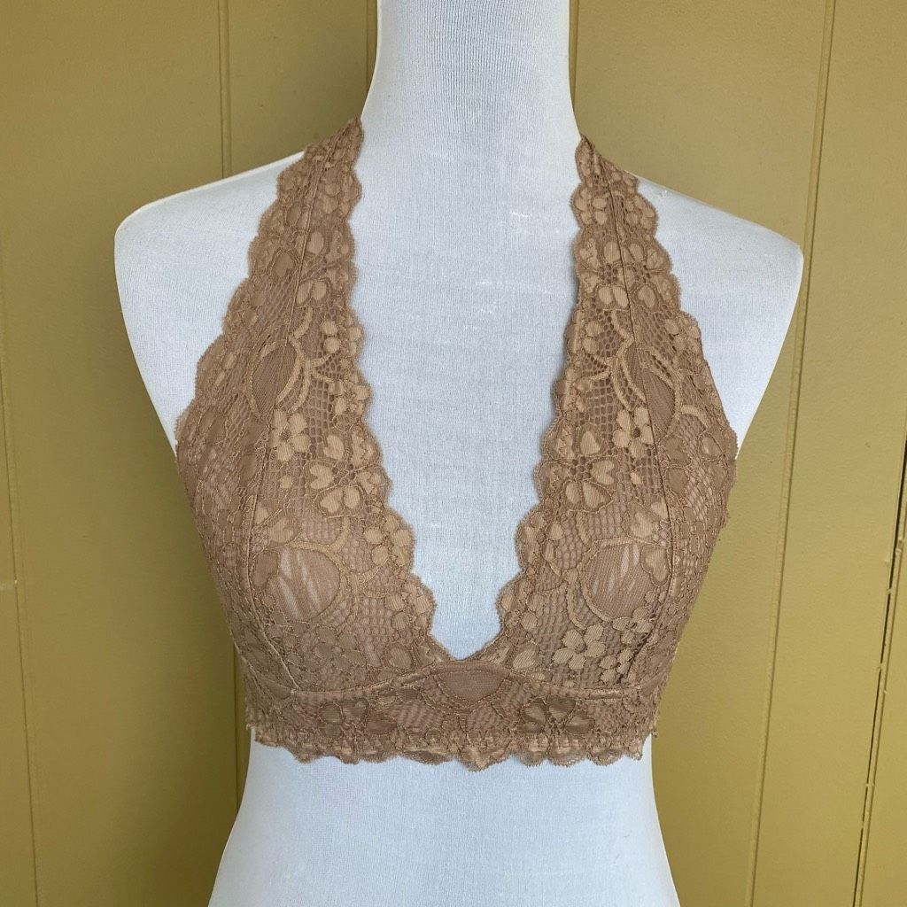 Free People Free People Intimately women 34A lace halter top Bra w/2 hoo Size ONE SIZE - 1 Thumbnail
