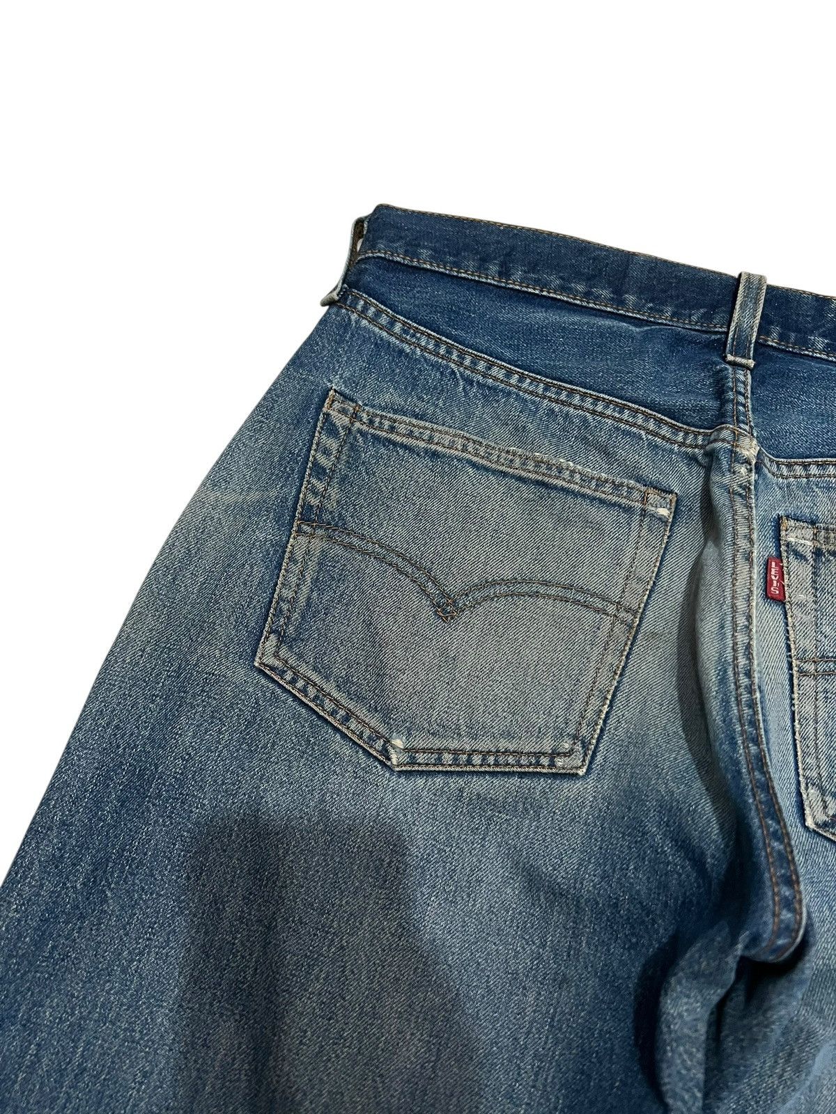 Levi's True Vintage Levis 501 Big E Selvedge Distressed Jean Size US 31 - 16 Thumbnail