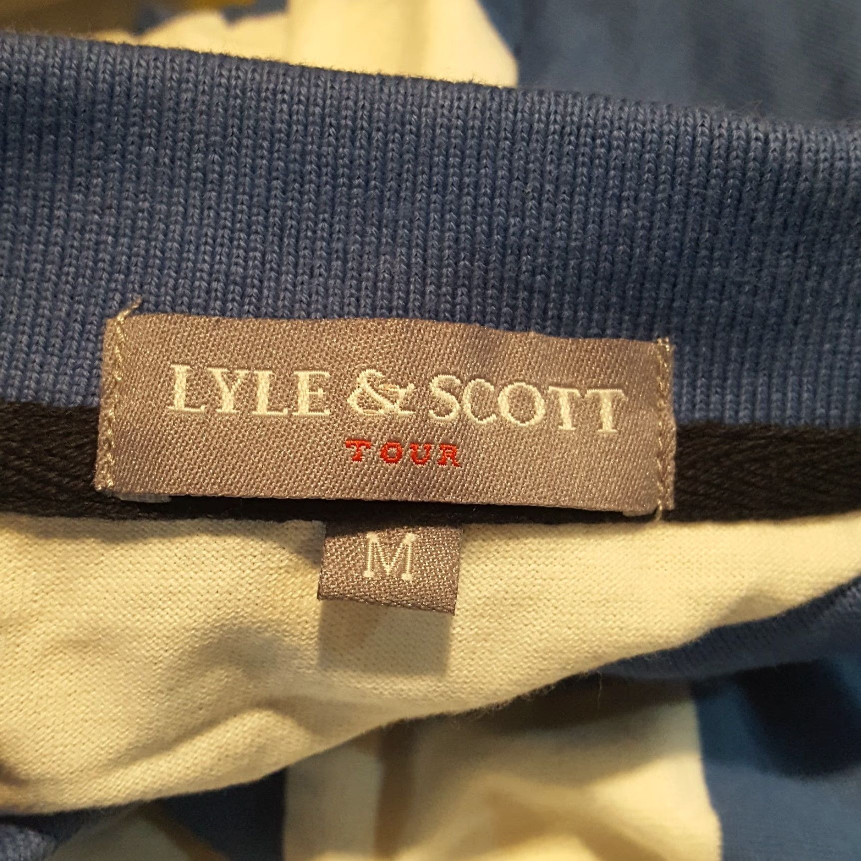 Lyle & Scott VINTAGE Y2K PREPPY BLUE STRIPED SKATE POLO Men's M Shirt Size US M / EU 48-50 / 2 - 6 Thumbnail
