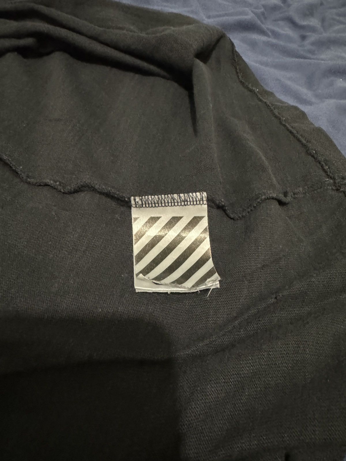 Off-White Off-White Black “Blue Collar” Tee Size US M / EU 48-50 / 2 - 9 Thumbnail