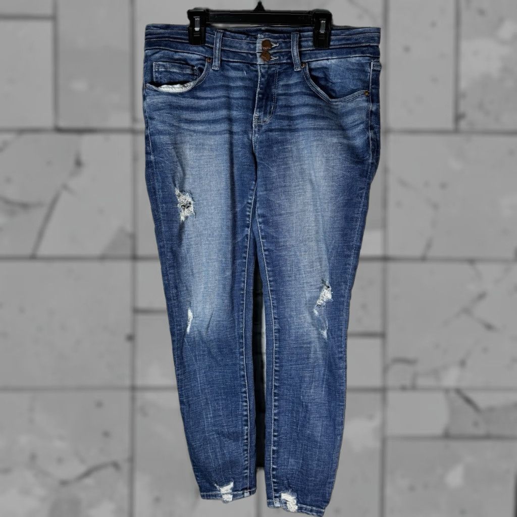 Vintage Buckle Stella Jeans Women Slim Distressed Low Rise Ankle 29x27 Blue Size 29" - 1 Thumbnail