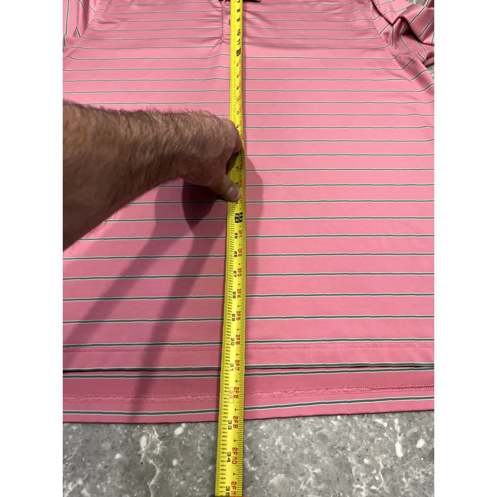 Peter Millar Peter Millar Summer Comfort Polo Shirt Men L Pink Stripe Embroidered Short Sleeve Button-Up Collared Classic Preppy All Seasons Size US L / EU 52-54 / 3 - 5 Thumbnail
