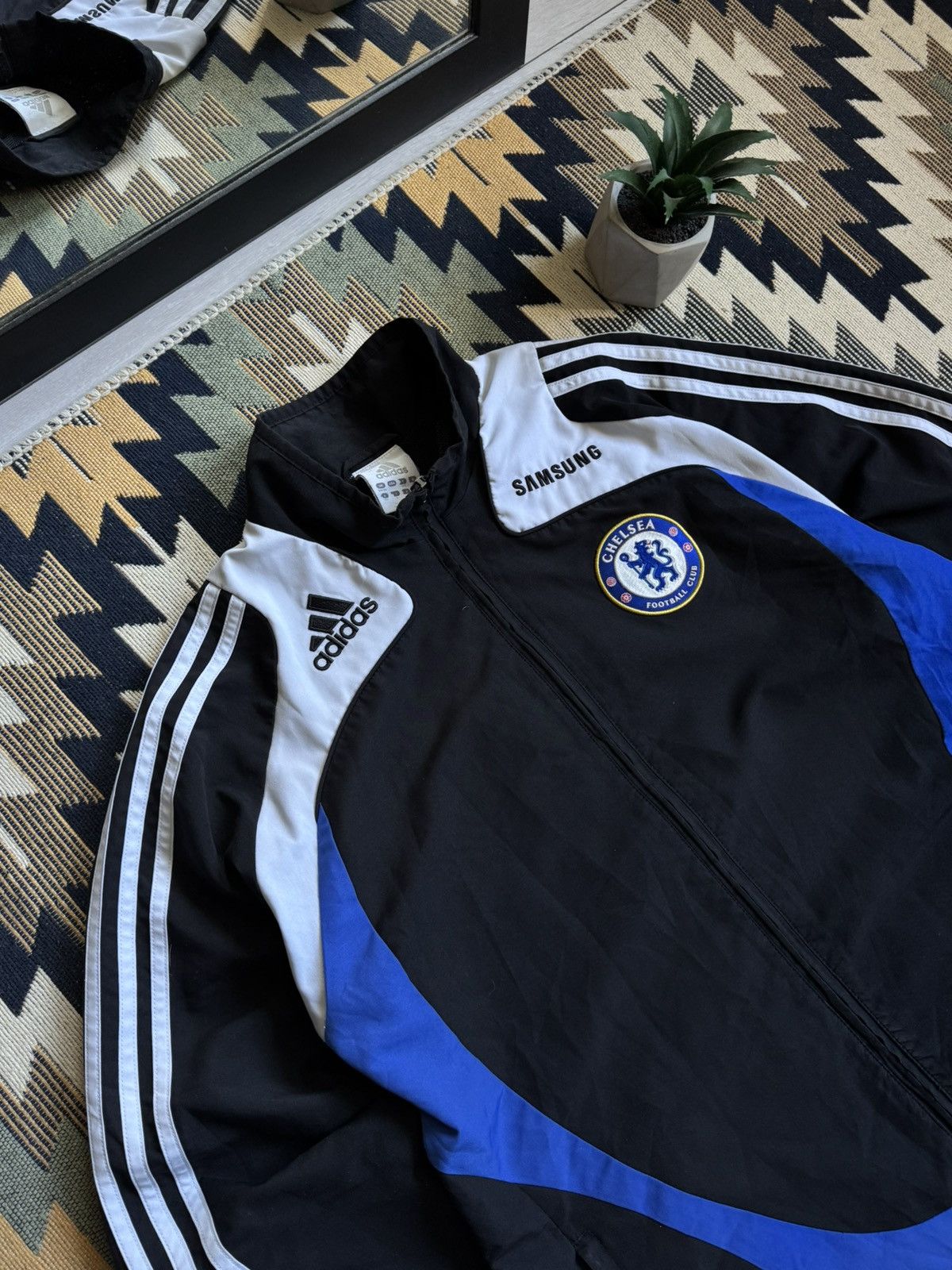 Adidas Vintage 2008/09 Adidas Chelsea Nylon Soccer Jacket Size US S / EU 44-46 / 1 - 4 Thumbnail