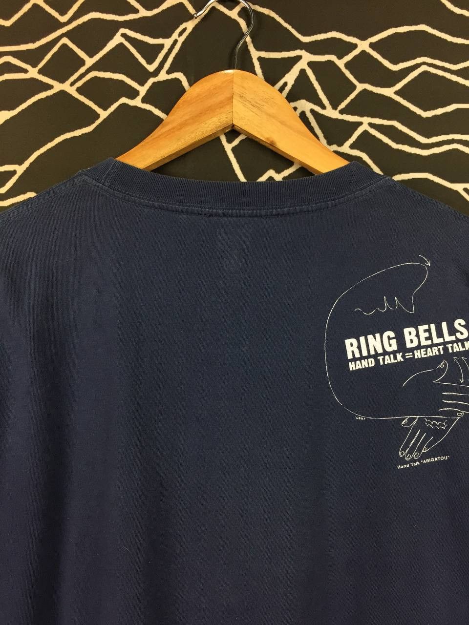 Japanese Brand Hidehiko Kado Ring Bells Hand Talk Heart Talk Pop Art Tee Size US L / EU 52-54 / 3 - 9 Thumbnail