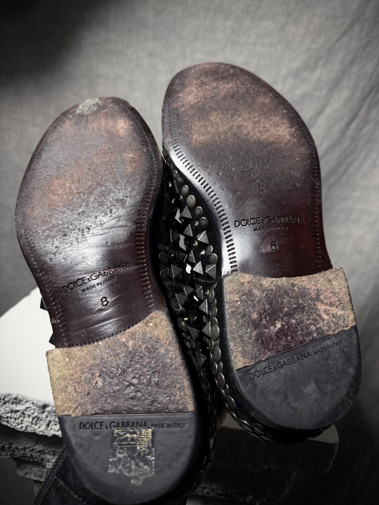 Dolce & Gabbana Dolce & Gabbana AW14 Studded Velvet Derby Size US 8 / EU 41 - 6 Thumbnail