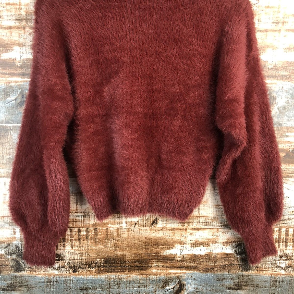 Japanese Brand DL Lubby & Rose Brown mohair fur shaggy Knitwear #C022 Size S / US 4 / IT 40 - 3 Thumbnail