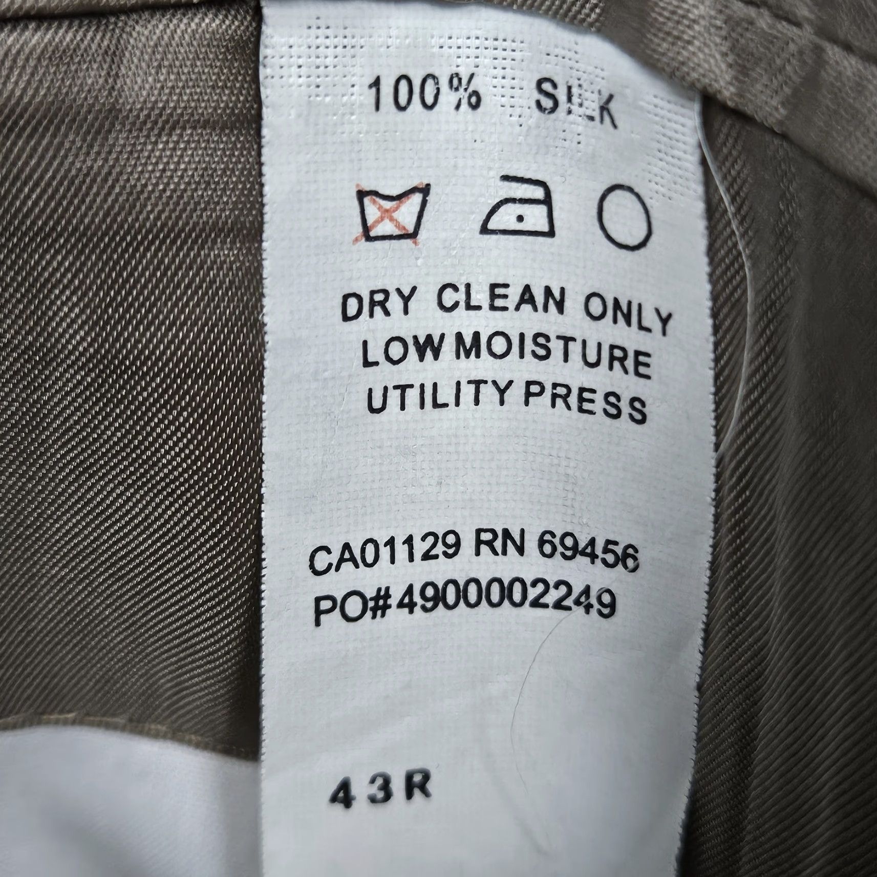 Ralph Lauren Lauren Ralph Lauren Sport Coat Blazer Notch 2 Button Single-Breasted Silk Beige 43R Men Size 46R - 4 Thumbnail