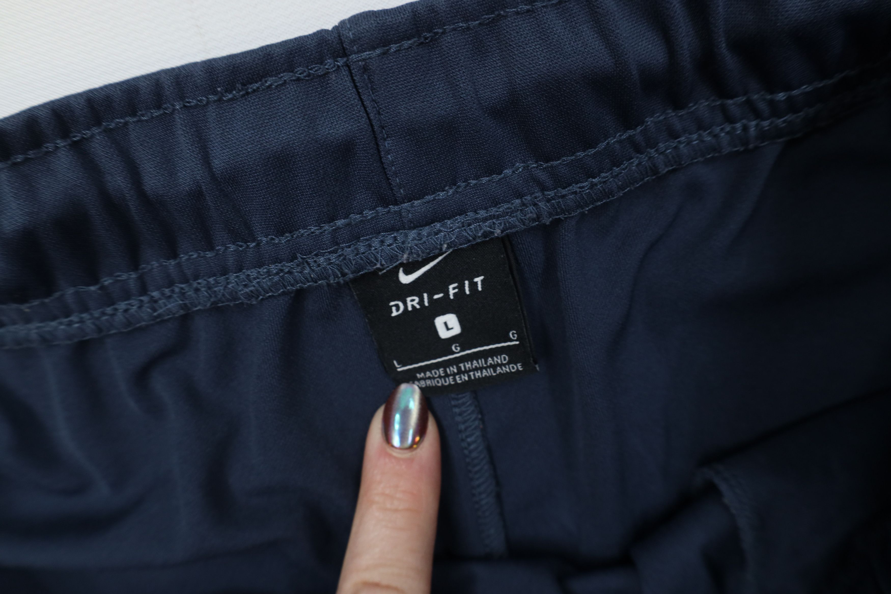 Nike Vintage Y2K Nike Big Swoosh Knit Training Shorts Steel Blue Size US 34 / EU 50 - 7 Thumbnail