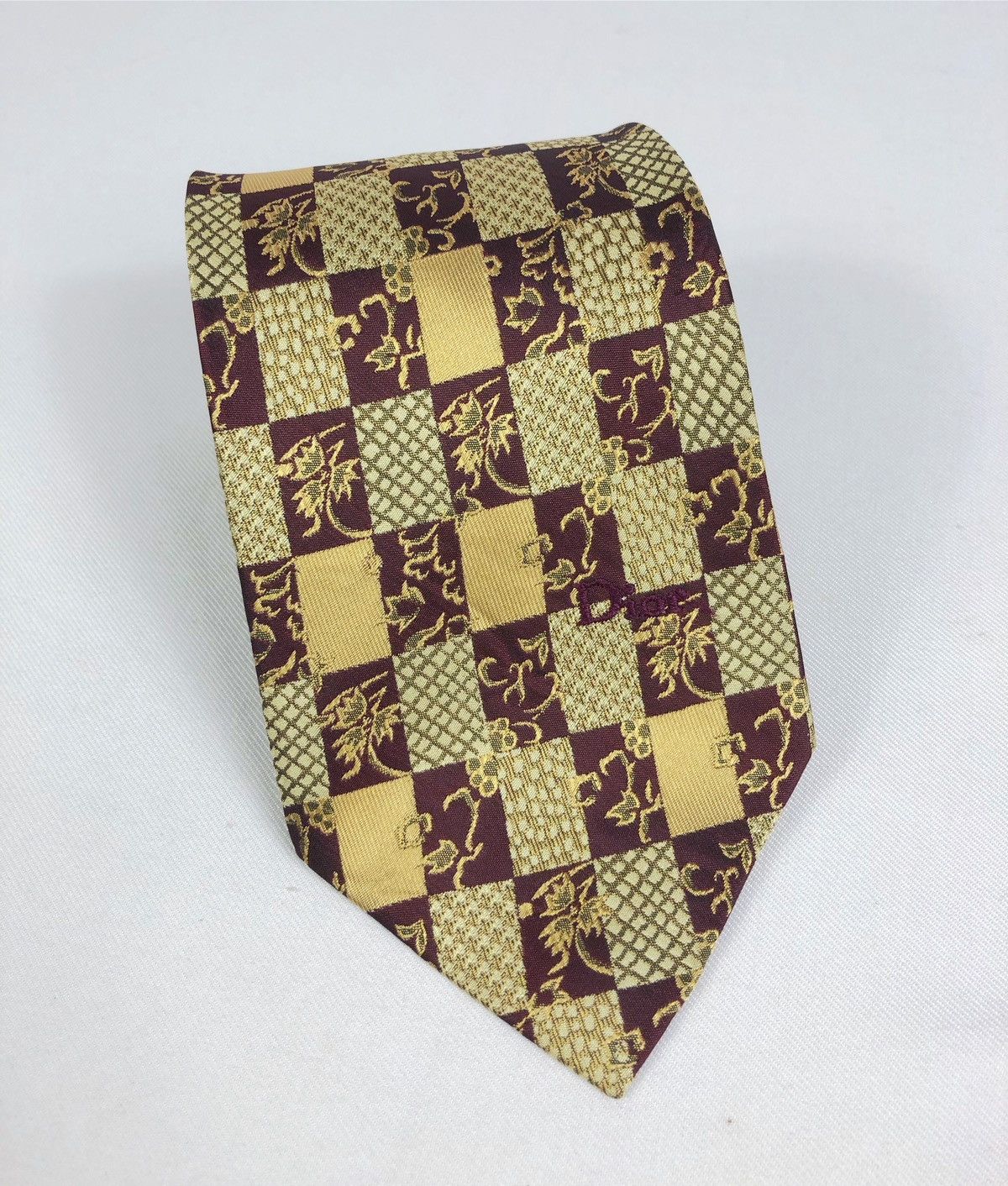 Christian Dior Monsieur Rare Vintage Christian Dior Monsieur Floral Silk Tie Size ONE SIZE - 1 Thumbnail