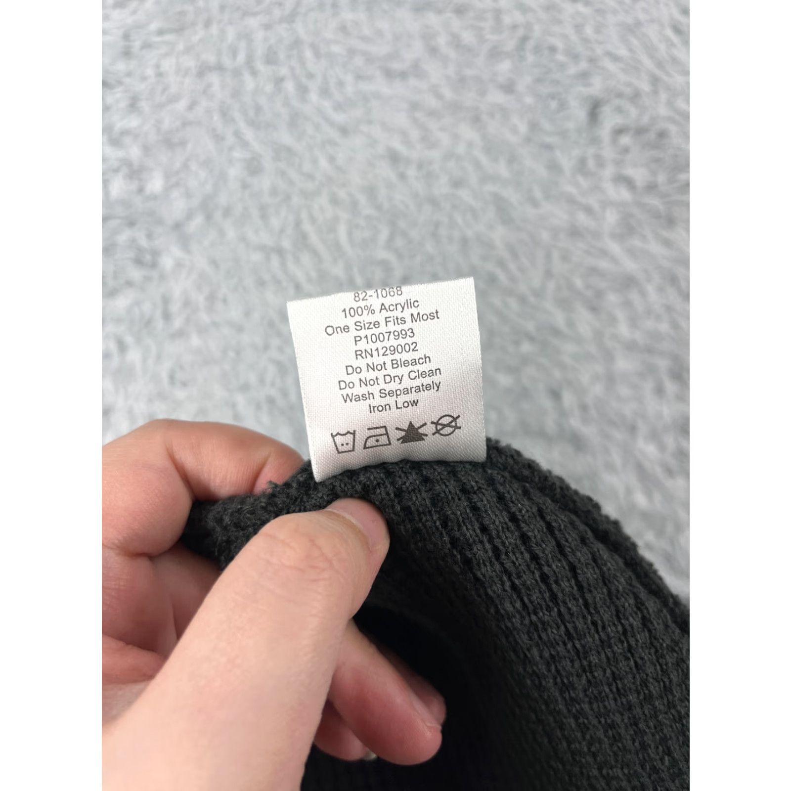 Vintage Otto Cali Paddler Beanie Toque Adult One Size Black Blue Waffle Knit 100% Acrylic Beanie Unisex Adults Hat Black Size ONE SIZE - 8 Thumbnail