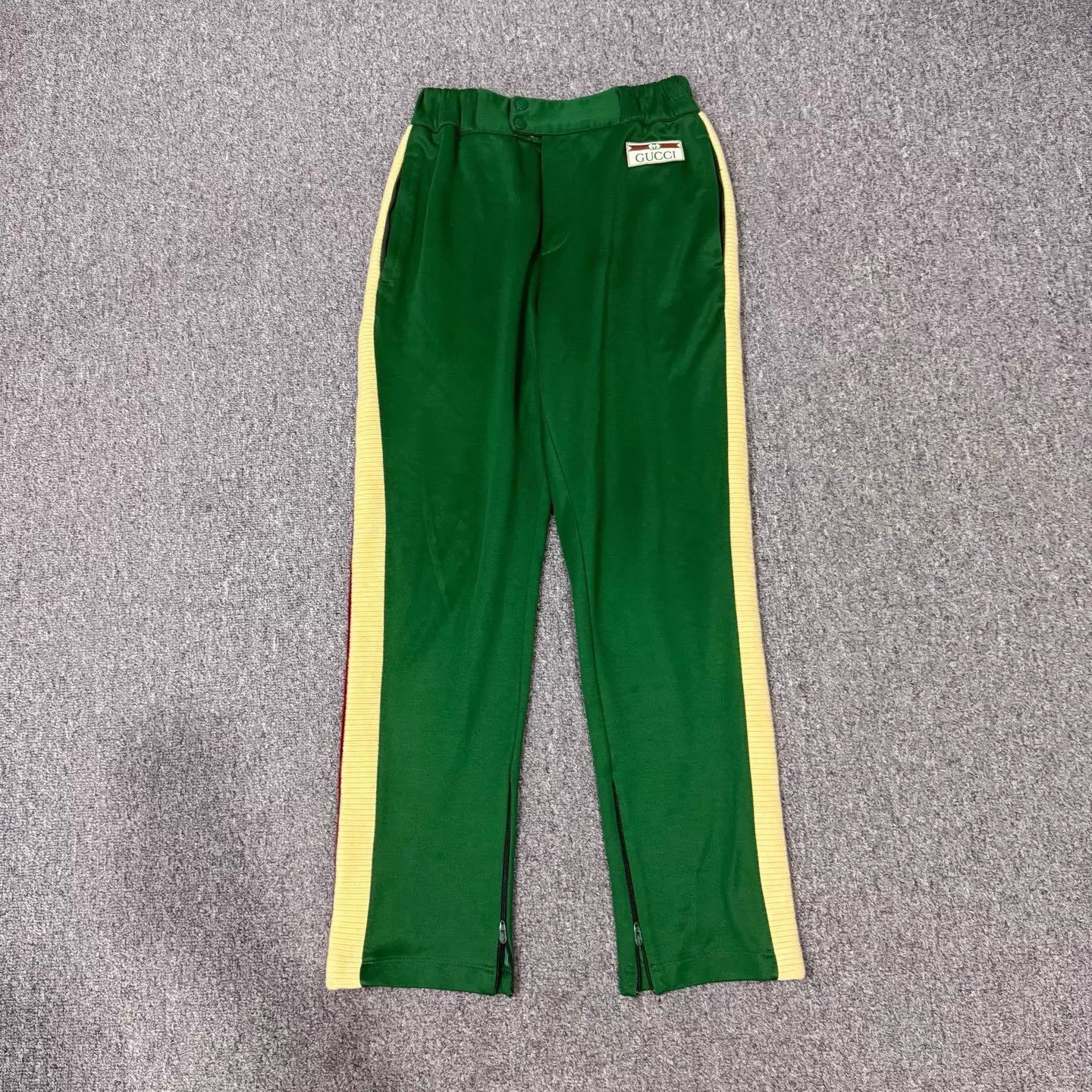 Gucci Gucci Green Knit Striped Pants M 99 New Size US 32 / EU 48 - 1 Thumbnail