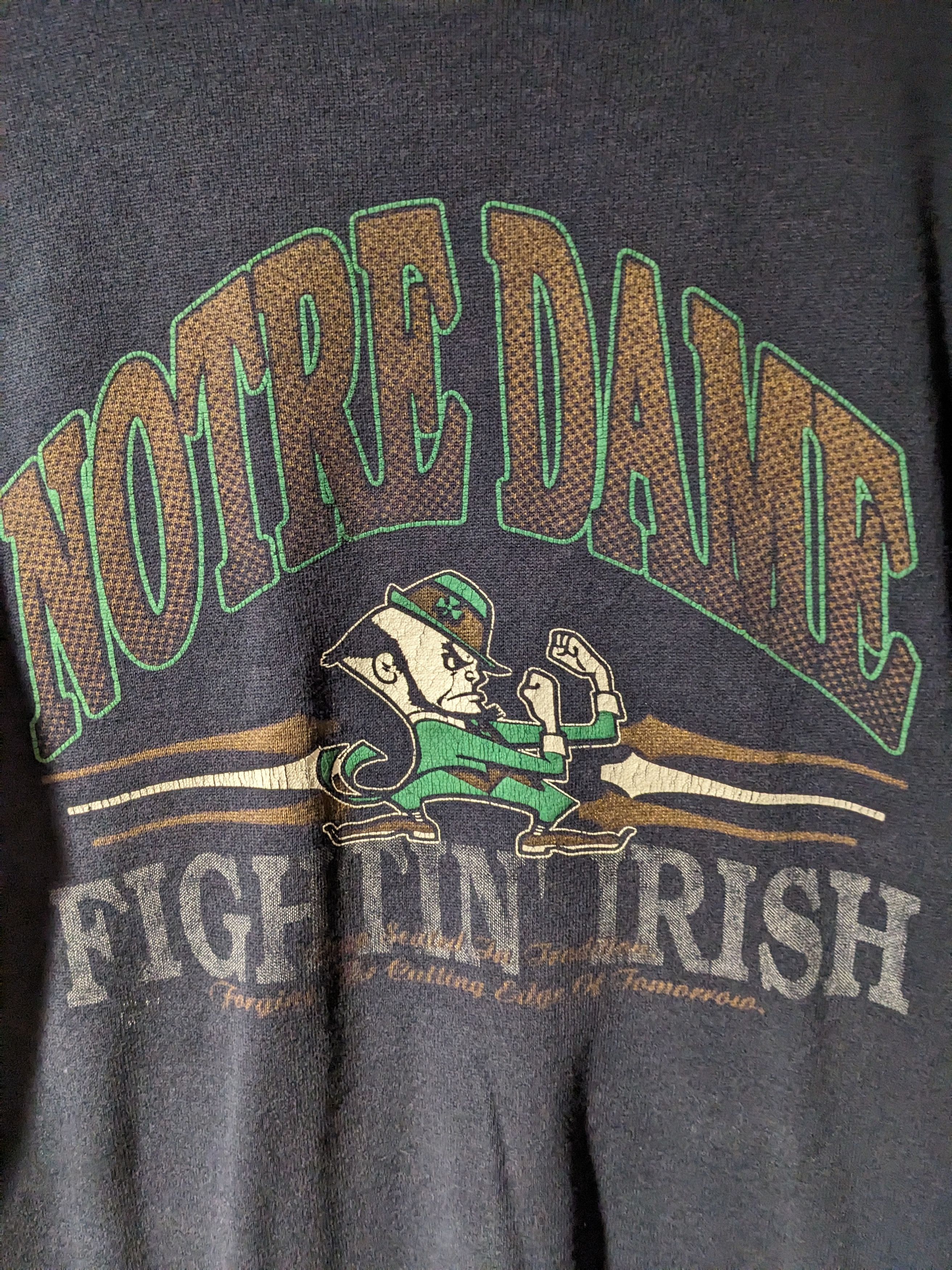 Vintage Vintage 90s Notre Dame Fighting Irish College Sweatshirt Size US XS / EU 42 / 0 - 2 Thumbnail